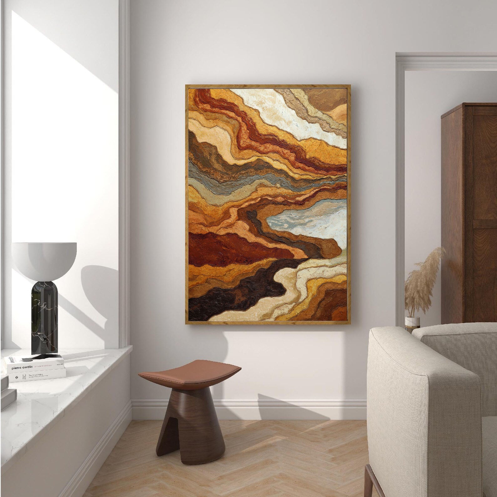 Earth Layers Abstract Art | Textured Elegance