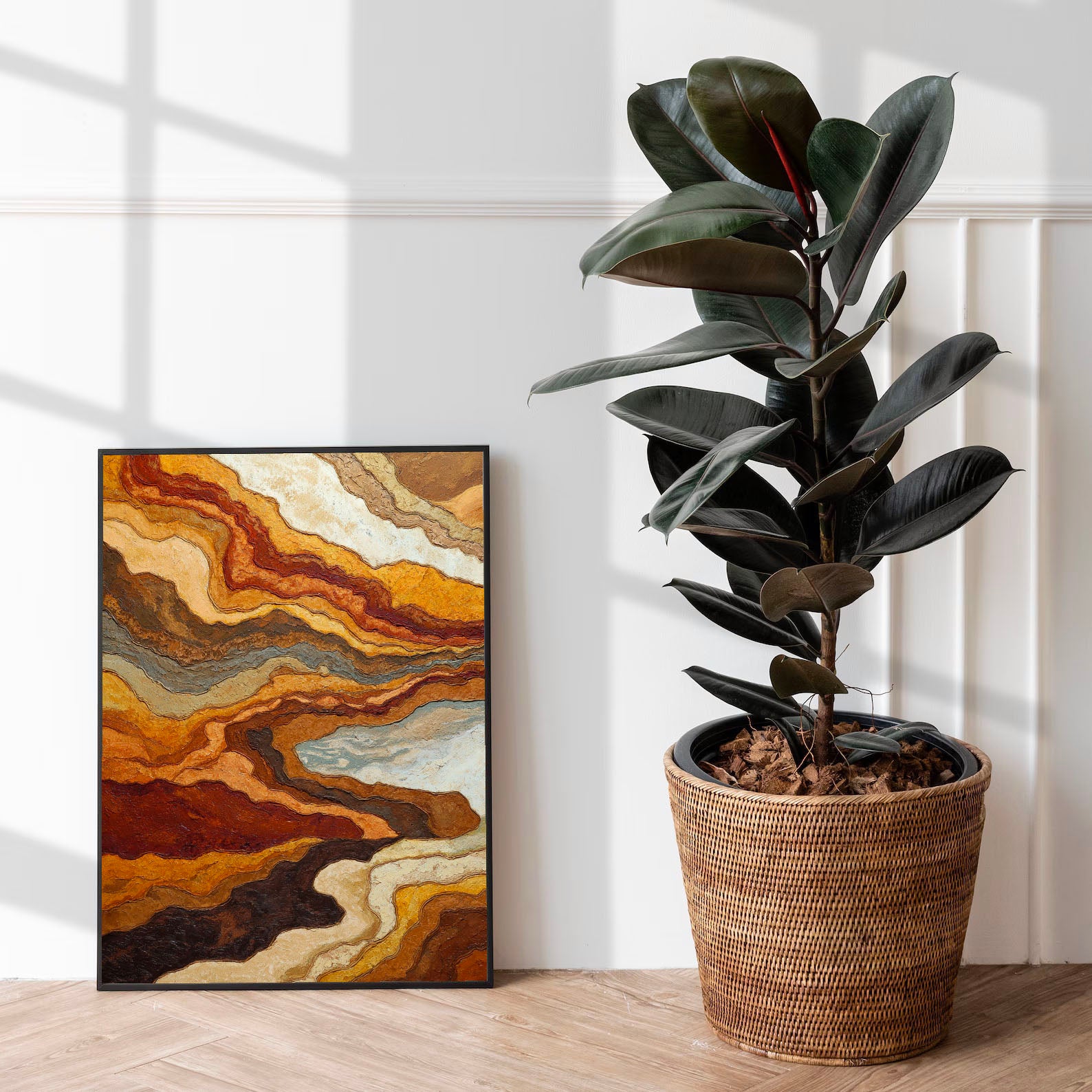 Earth Layers Abstract Art | Textured Elegance