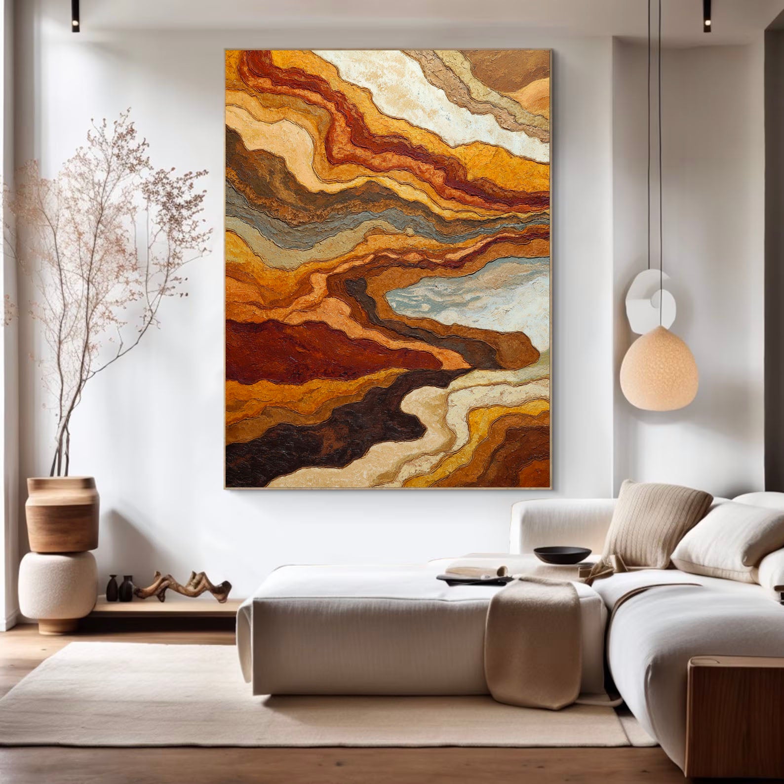 Earth Layers Abstract Art | Textured Elegance