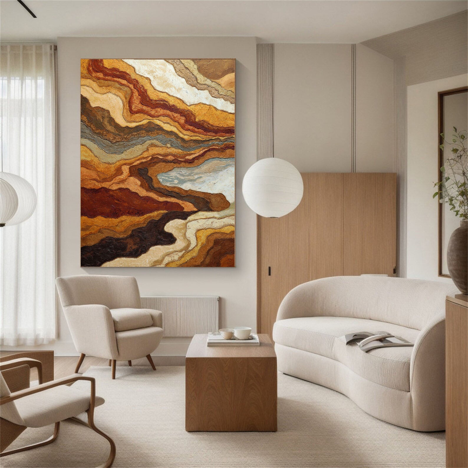 Earth Layers Abstract Art | Textured Elegance