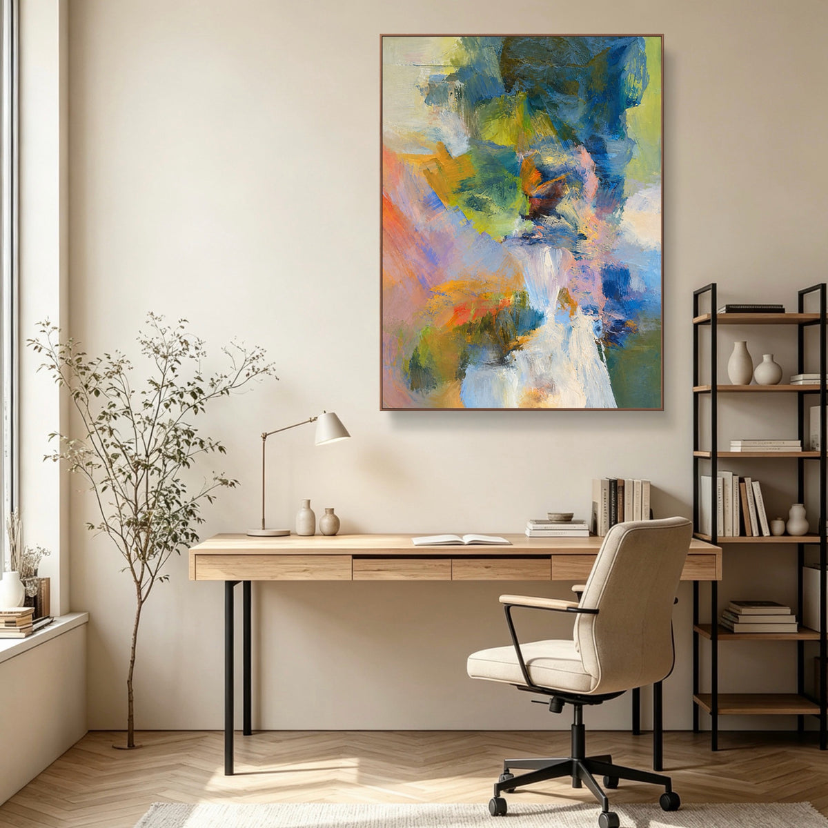 Sudden Spring Movement — vertical textured & impasto art, view 5