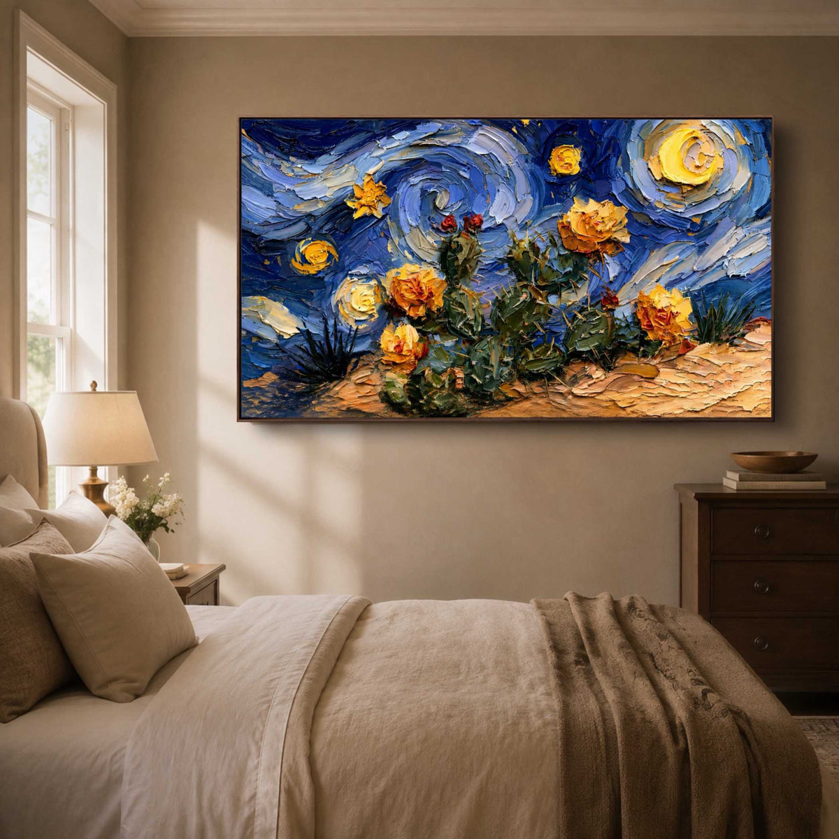 Floral & Botanical Art | Sunflowers Beneath Starlight - View 6