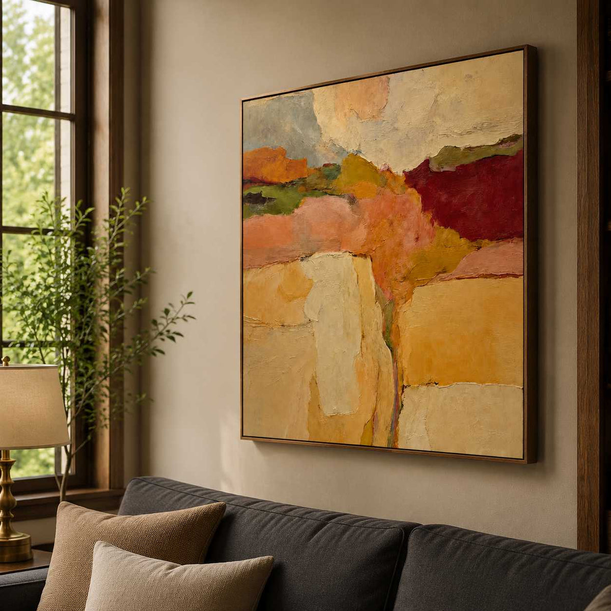 Sunlit Fields Divide oil painting view 7