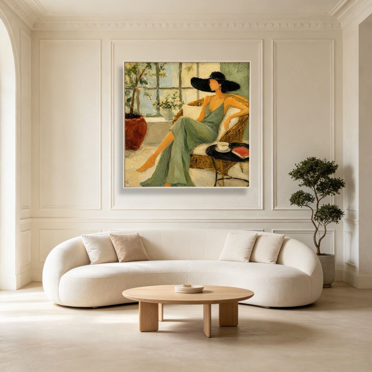 Sunlit Tea Reverie oil painting view 1