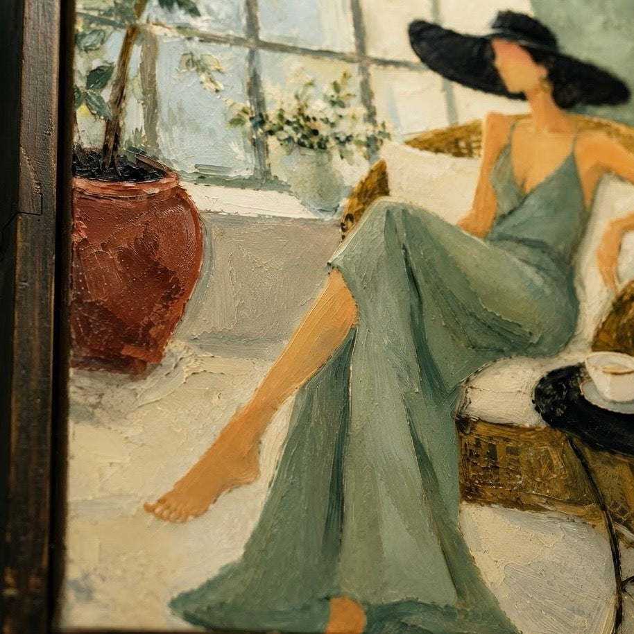 Sunlit Tea Reverie oil painting view 5