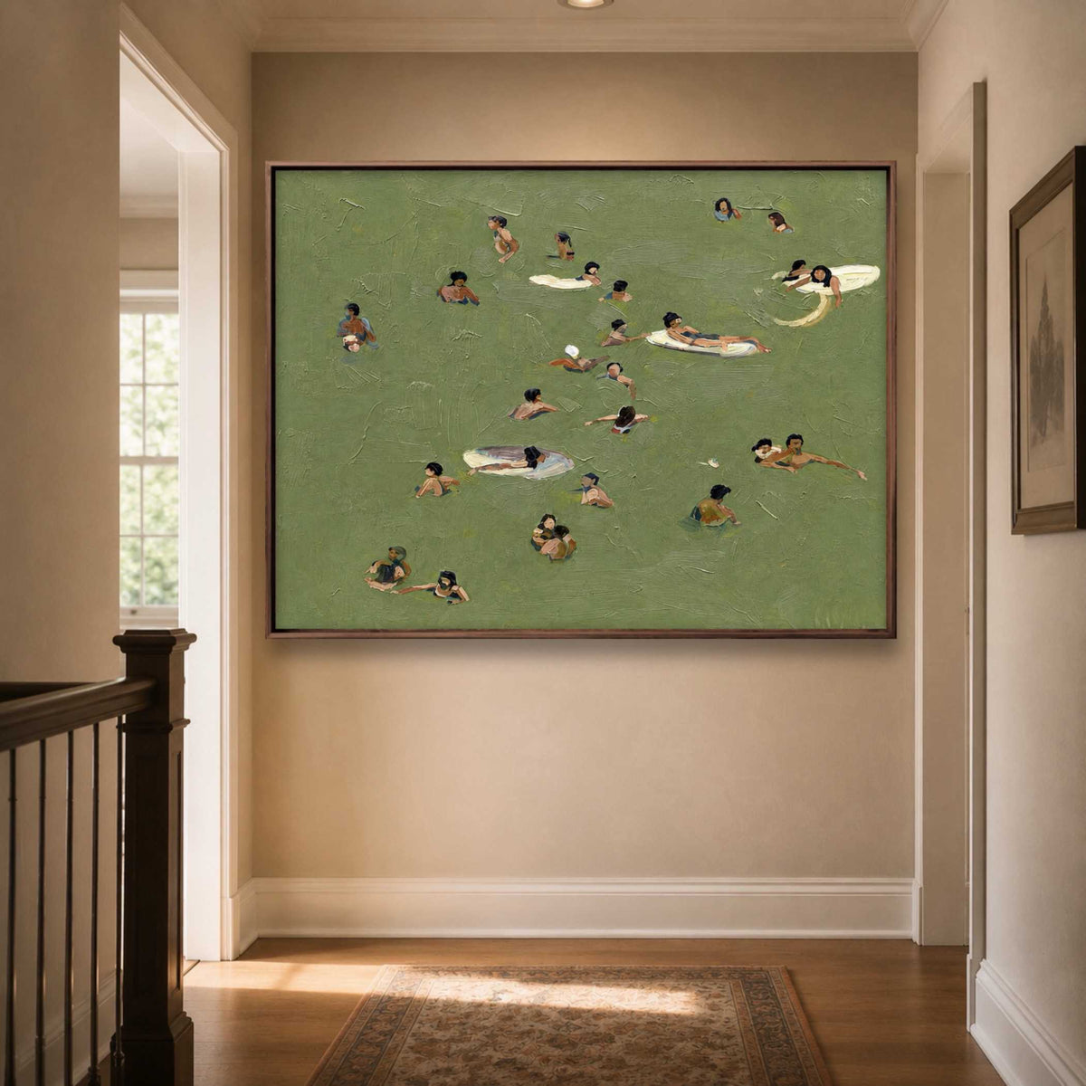 Swimmers Drift Together oil painting view 5