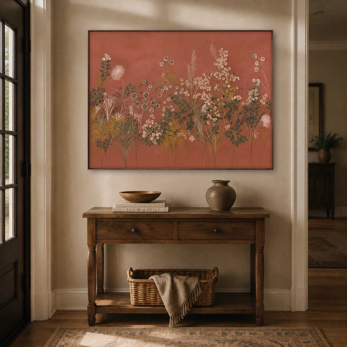 Terracotta Meadow Bloom oil painting view 3