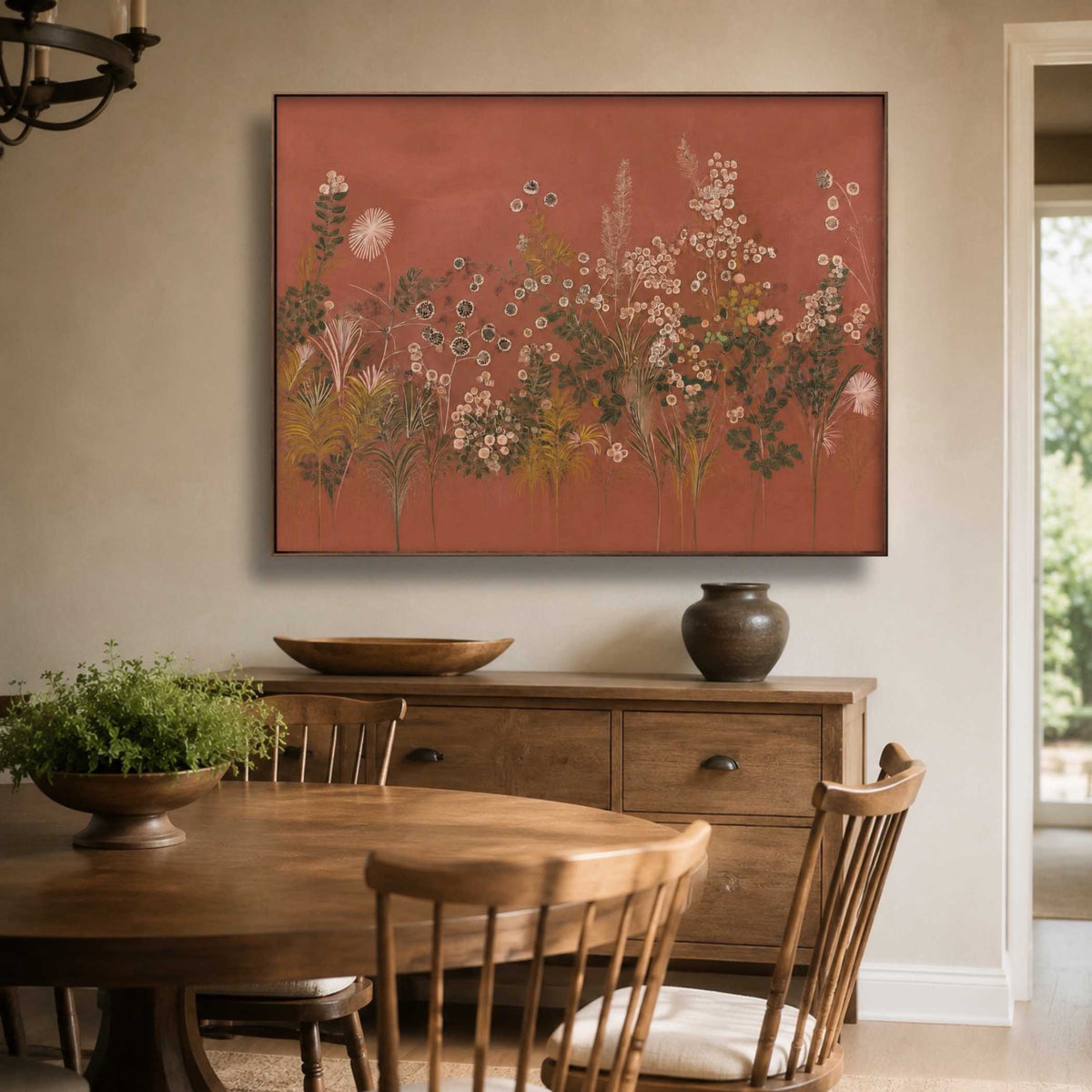 Terracotta Meadow Bloom oil painting view 5