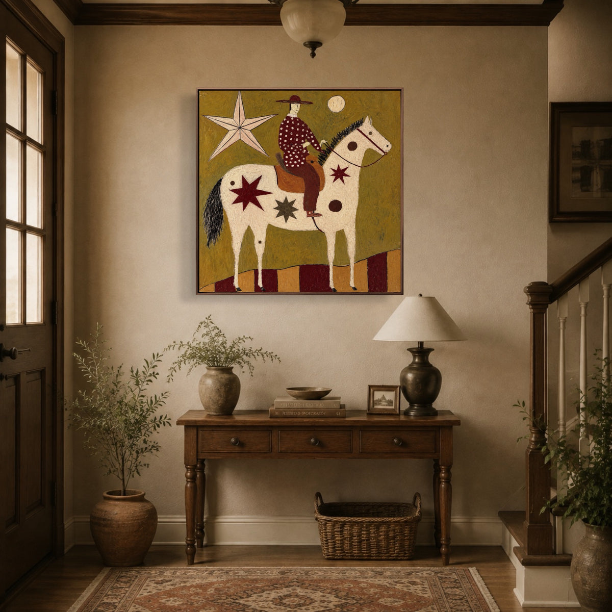 The Starry Outrider — vertical horse & equestrian art, view 4