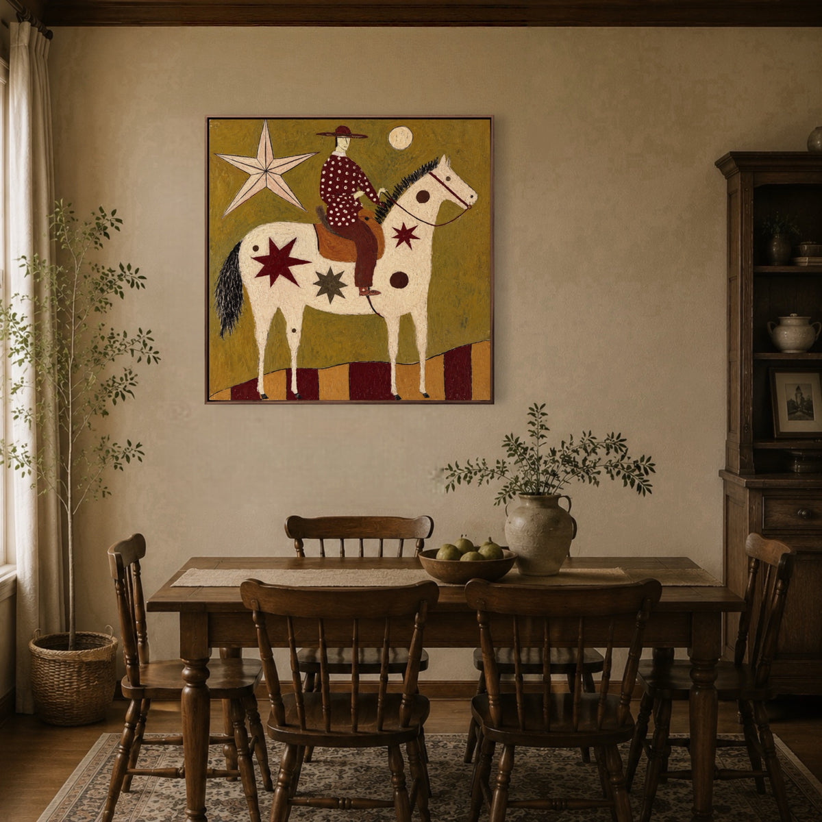 The Starry Outrider — vertical horse & equestrian art, view 5