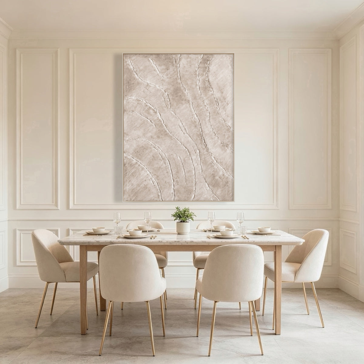 Traces Through Stone — vertical textured & impasto art, view 4