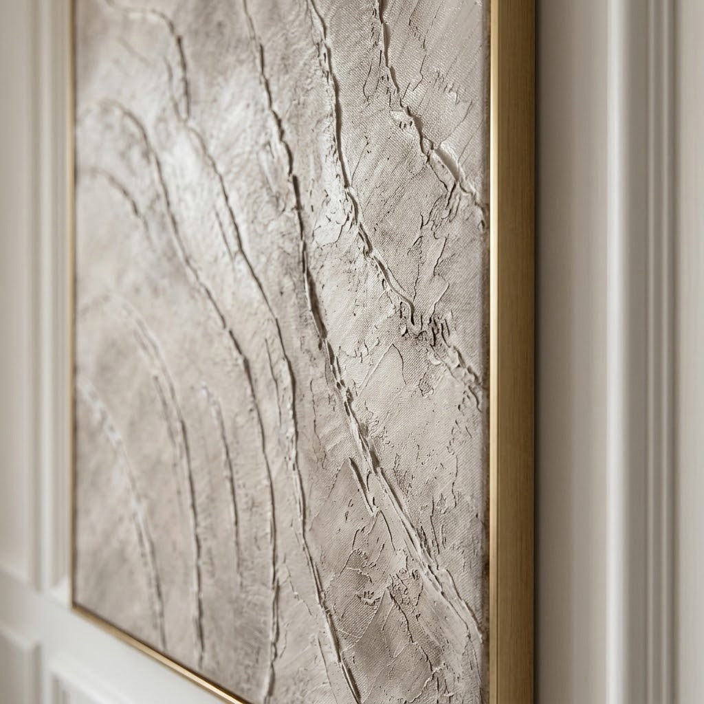 Traces Through Stone — vertical textured & impasto art, view 7
