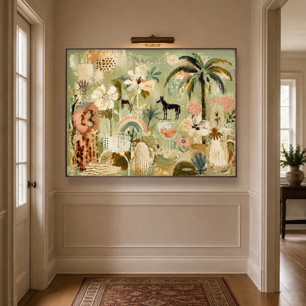 Tropical Garden Parade oil painting view 2
