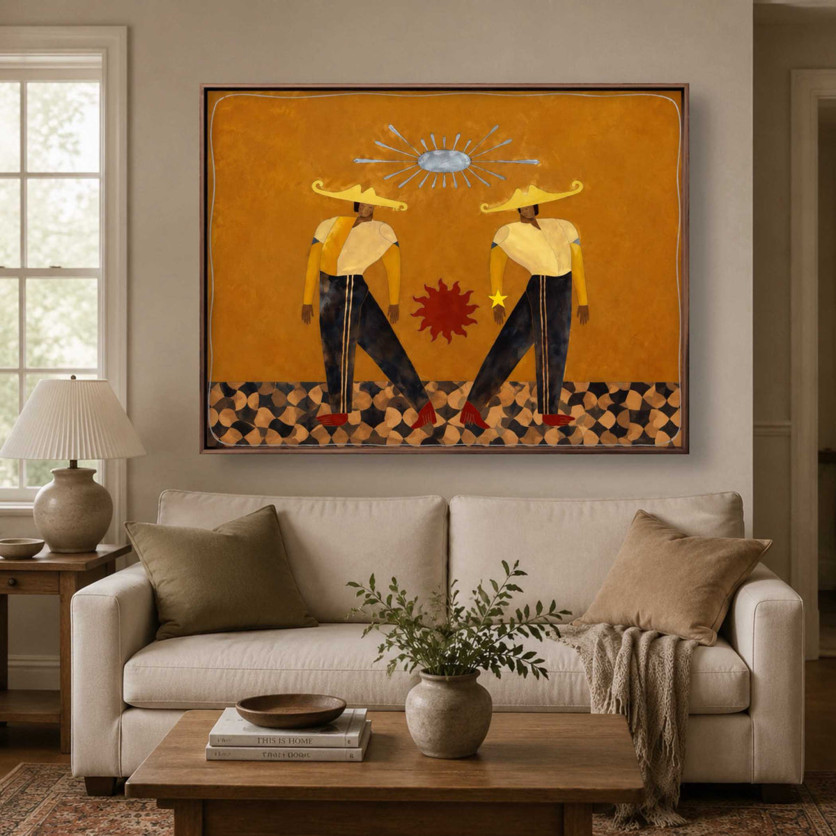 Twin Sun Wanderers oil painting view 1