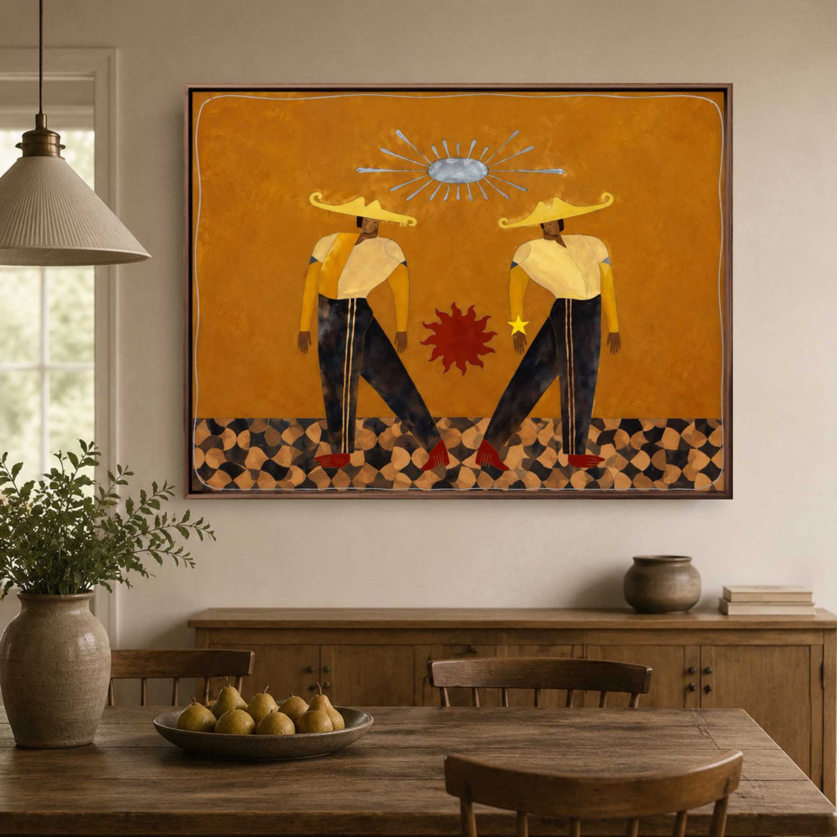 Twin Sun Wanderers oil painting view 2