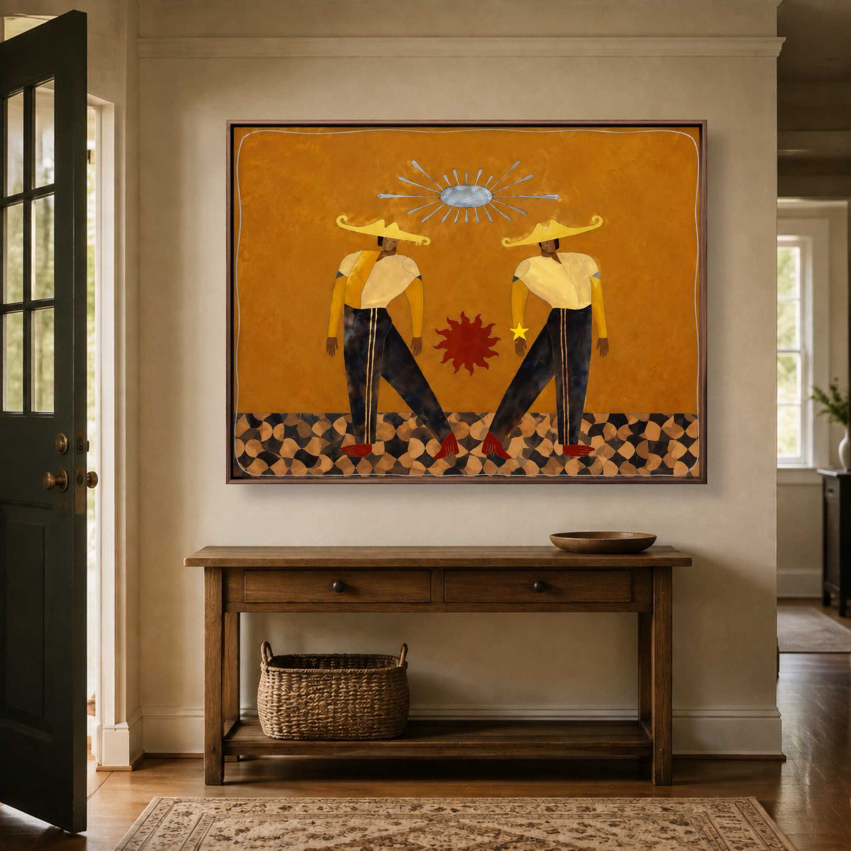 Twin Sun Wanderers oil painting view 3