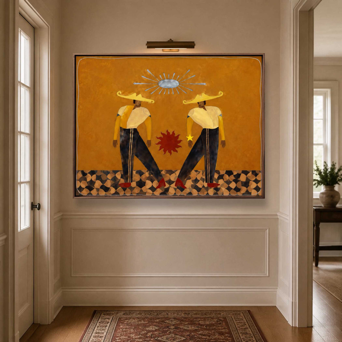 Twin Sun Wanderers oil painting view 4