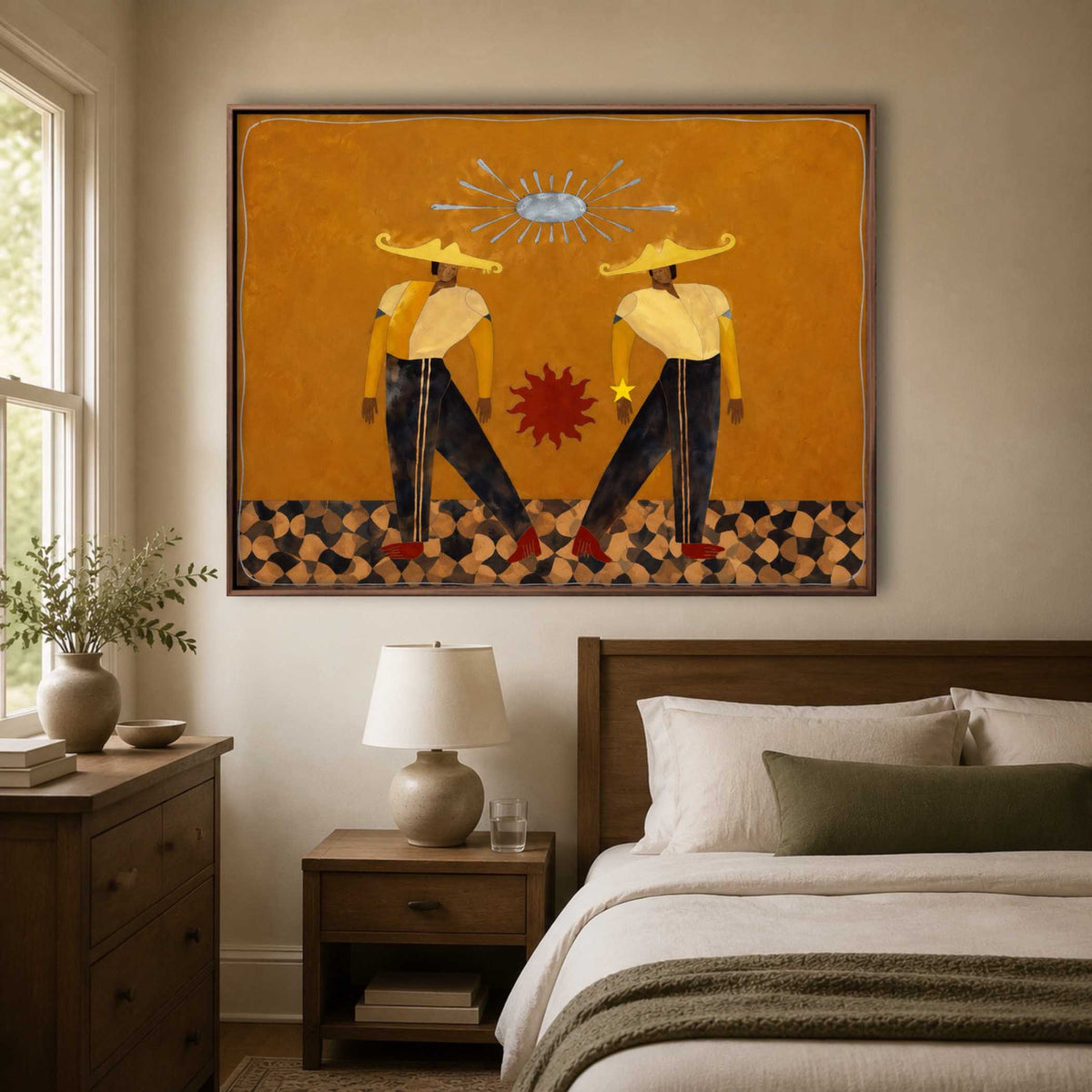 Twin Sun Wanderers oil painting view 5