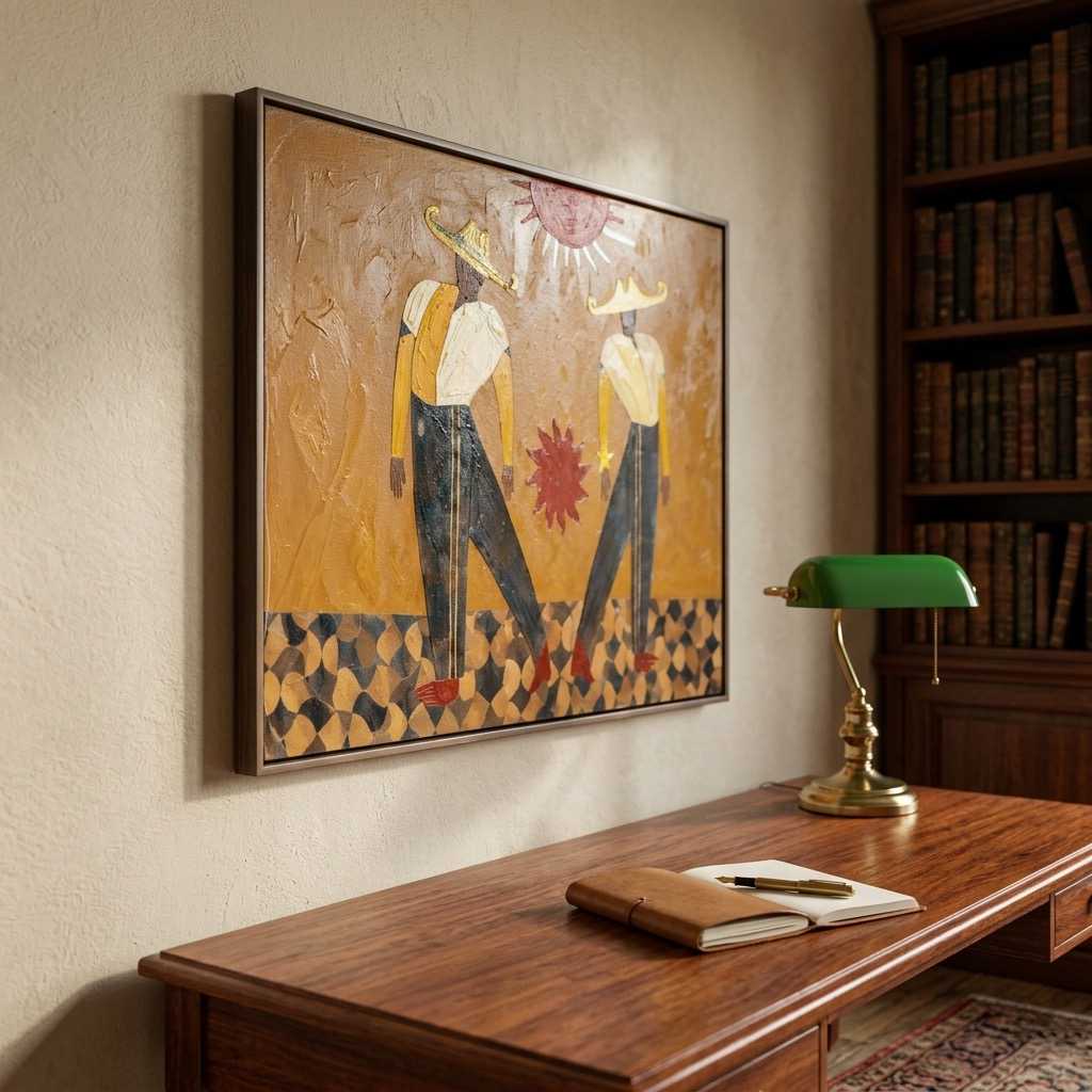 Twin Sun Wanderers oil painting view 6