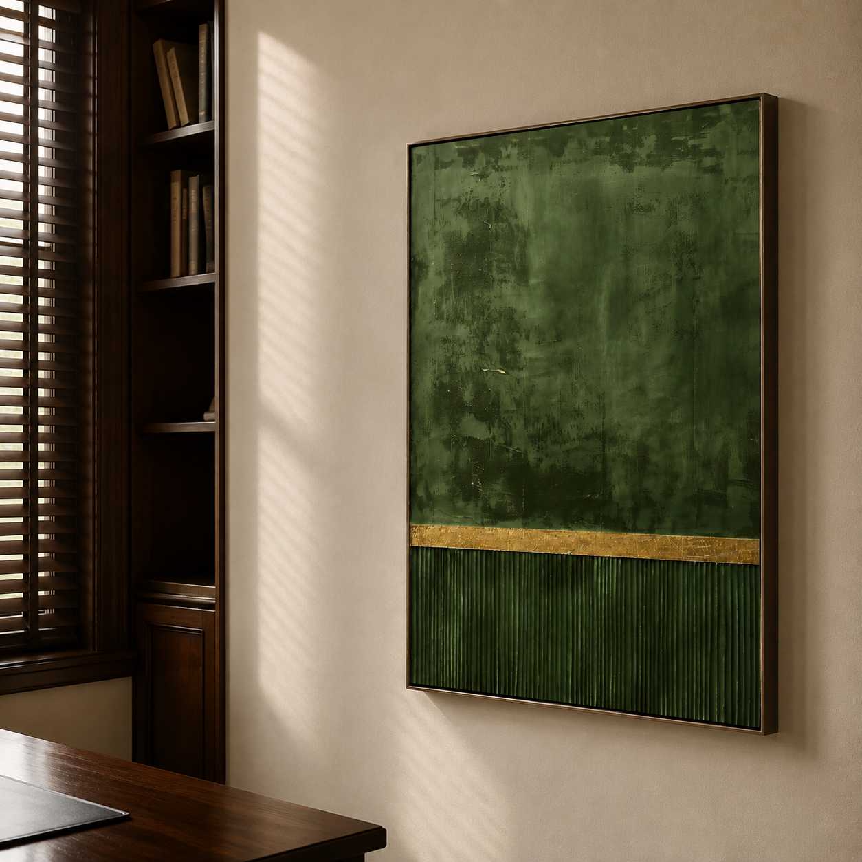 Geometric & Linear Art | Verdant Divided Field - View 7