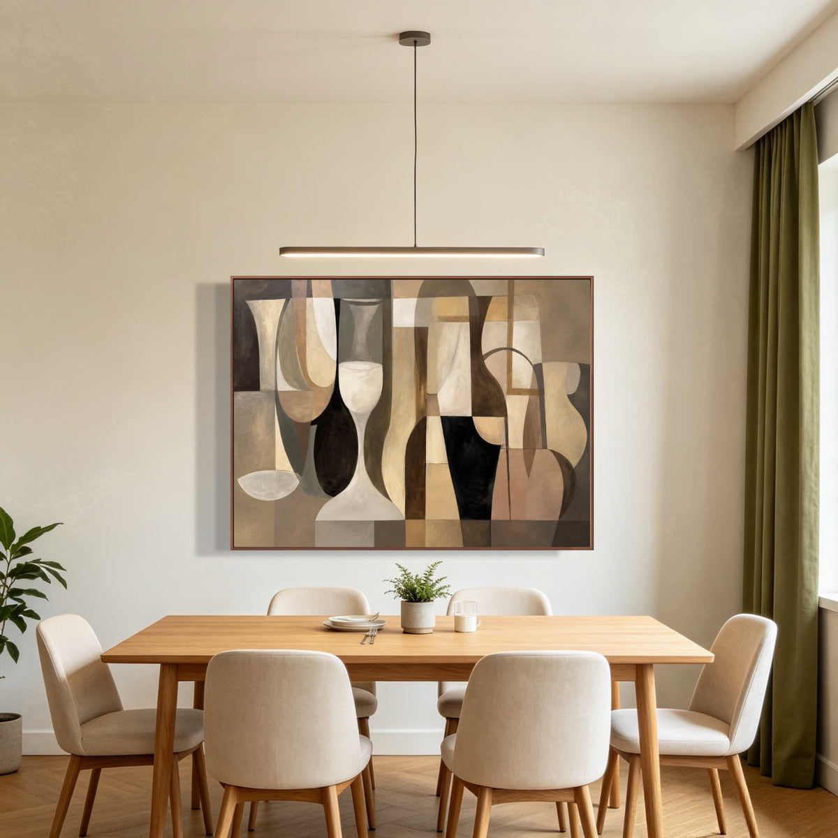 Vessels In Conversation — horizontal geometric & linear art, view 2