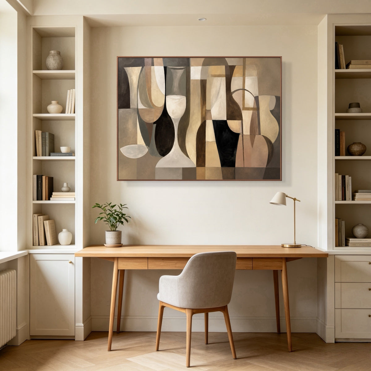 Vessels In Conversation — horizontal geometric & linear art, view 3