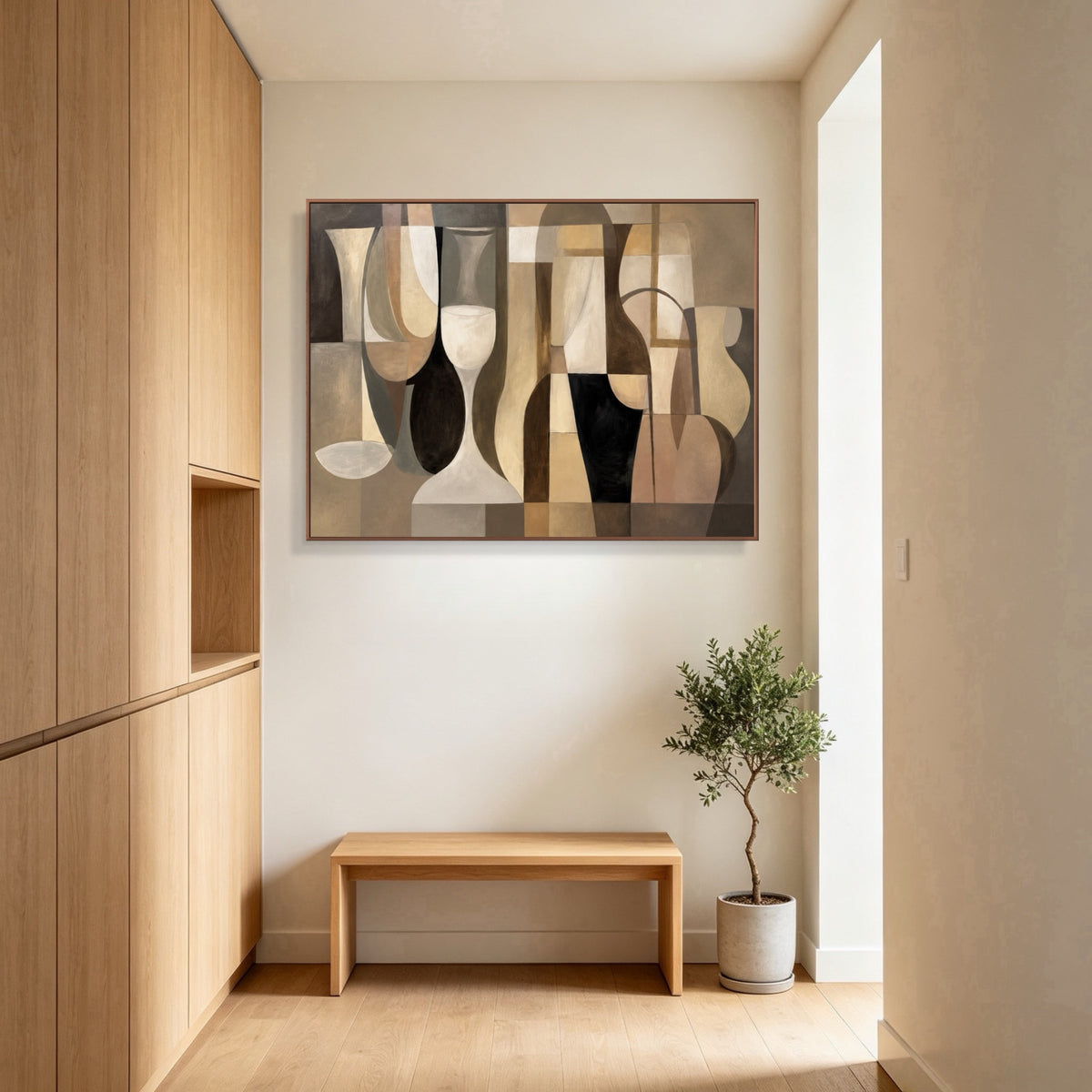 Vessels In Conversation — horizontal geometric & linear art, view 4