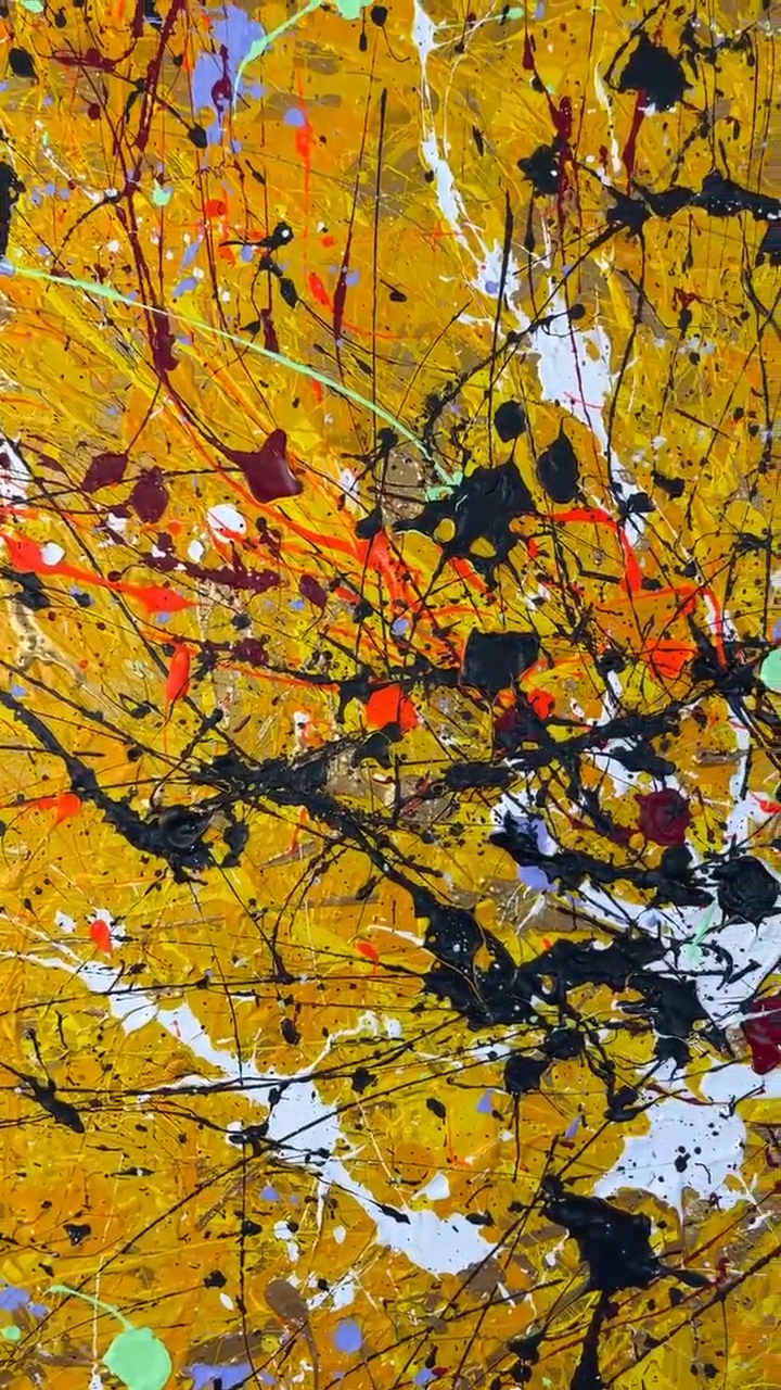 Textured Splatter Vibrancy | Golden Backdrop