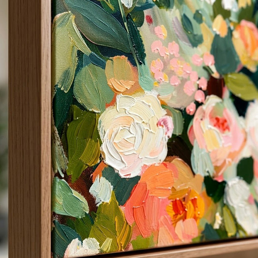 Where Roses Wander — vertical floral & botanical art, view 7