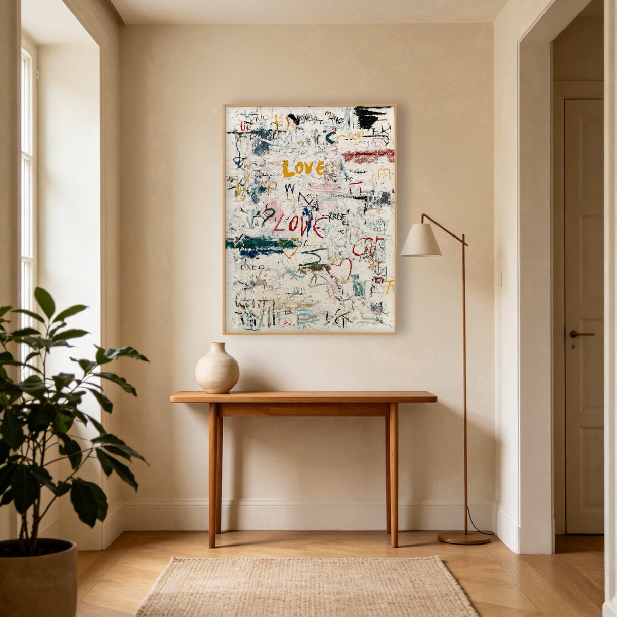 Words Between Marks oil painting room view 4
