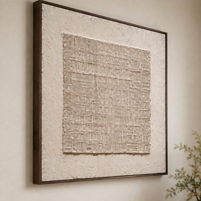 Woven Silence Grid oil painting view 6
