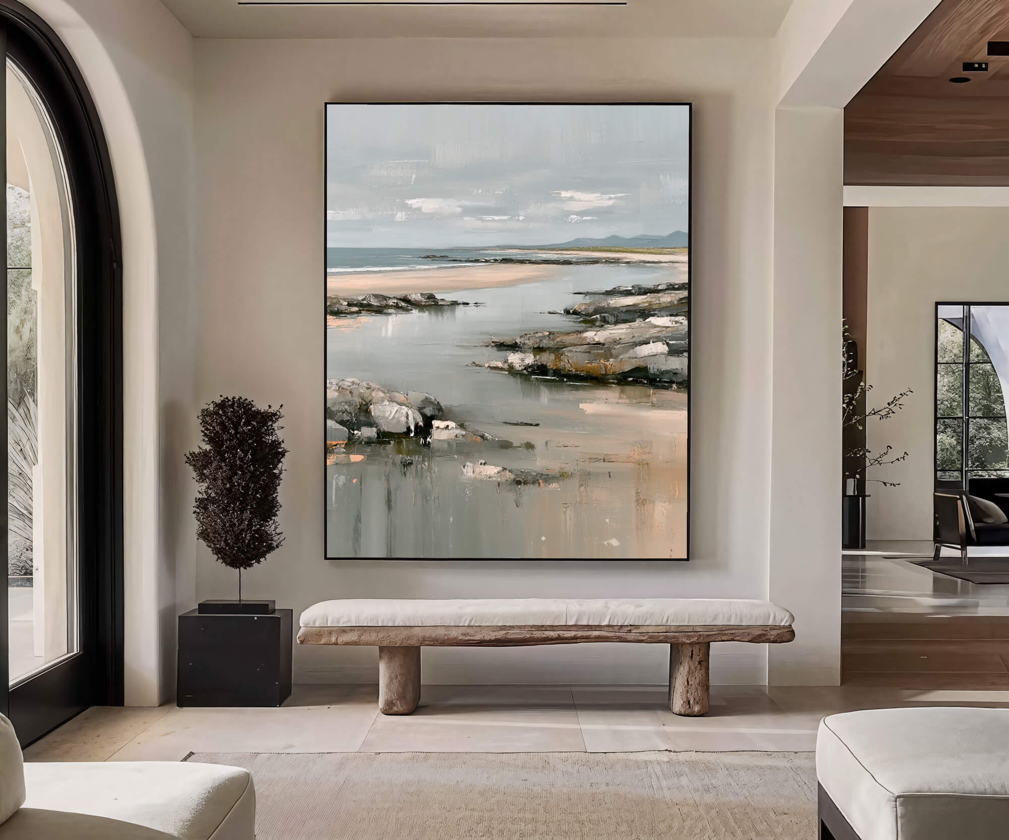 Textured Coastal Vista | Rocky Shore