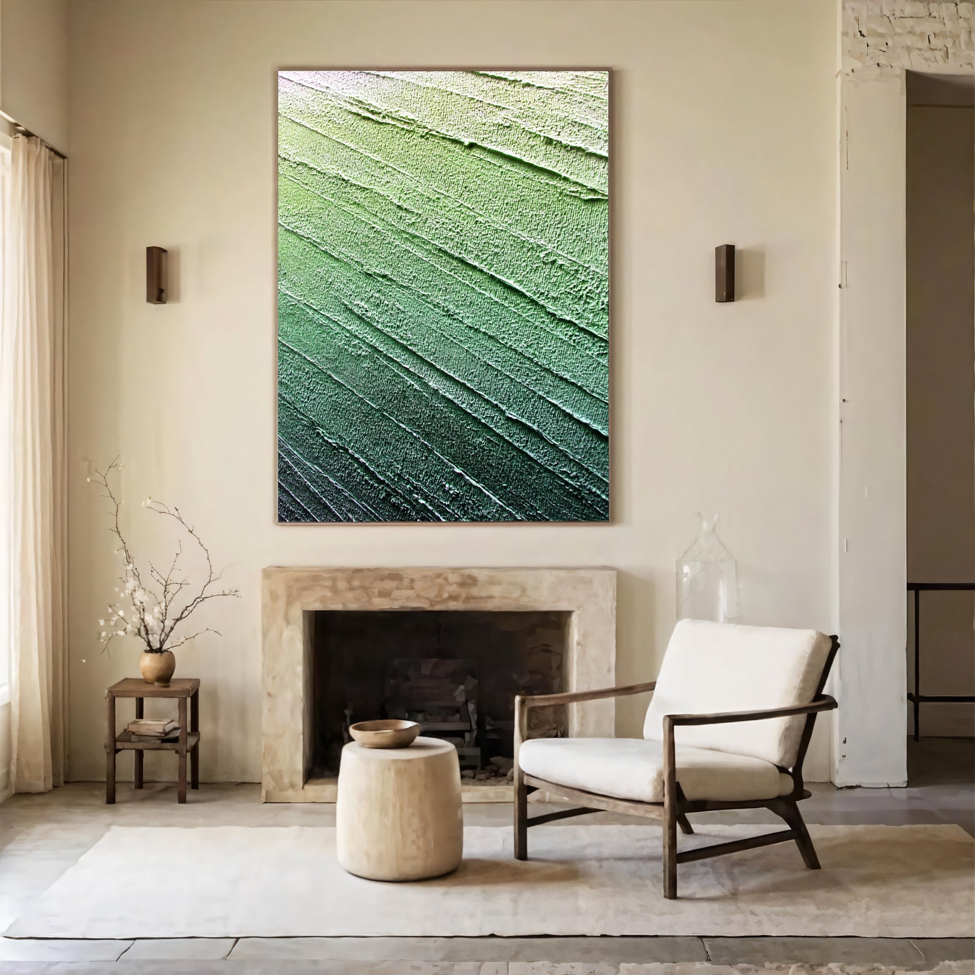 Textured Verdant Strokes | Forest Hues