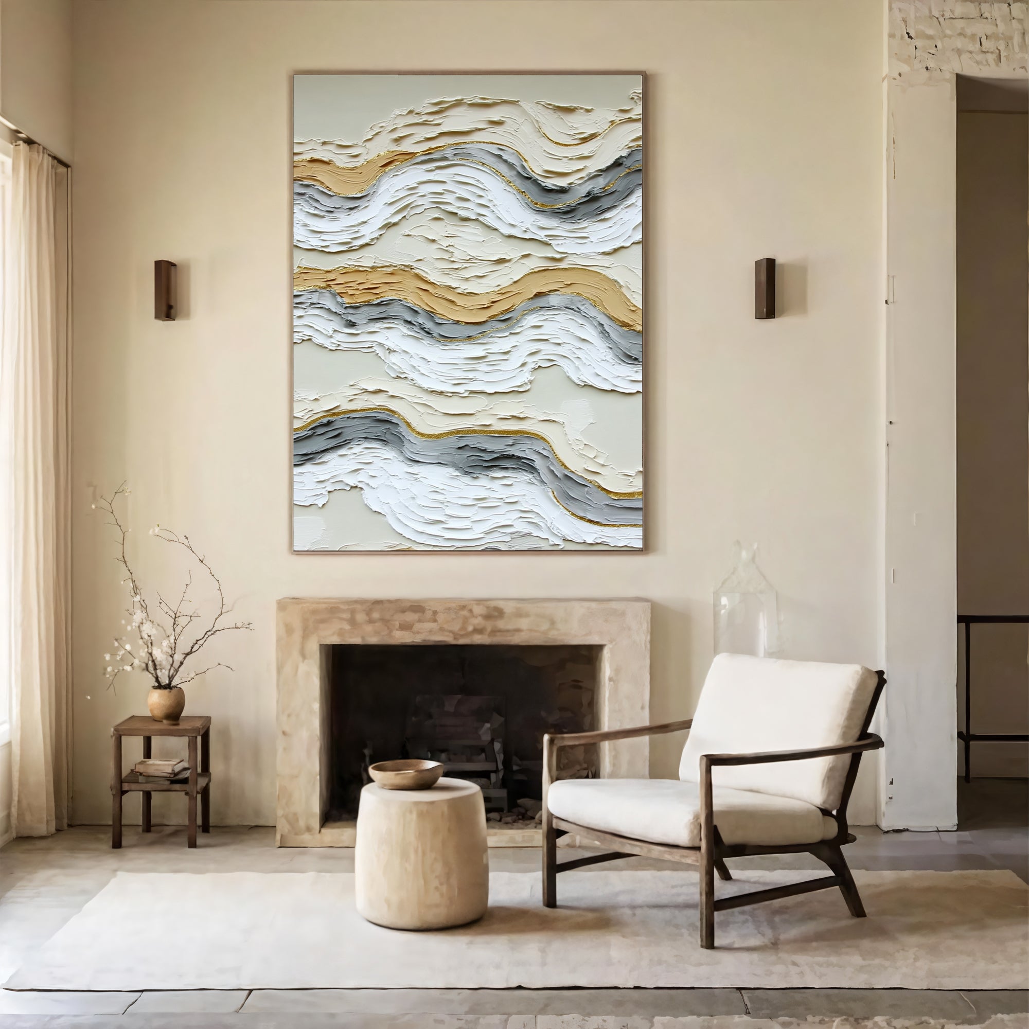 Textured Wavy Ripples | Gilded Hues