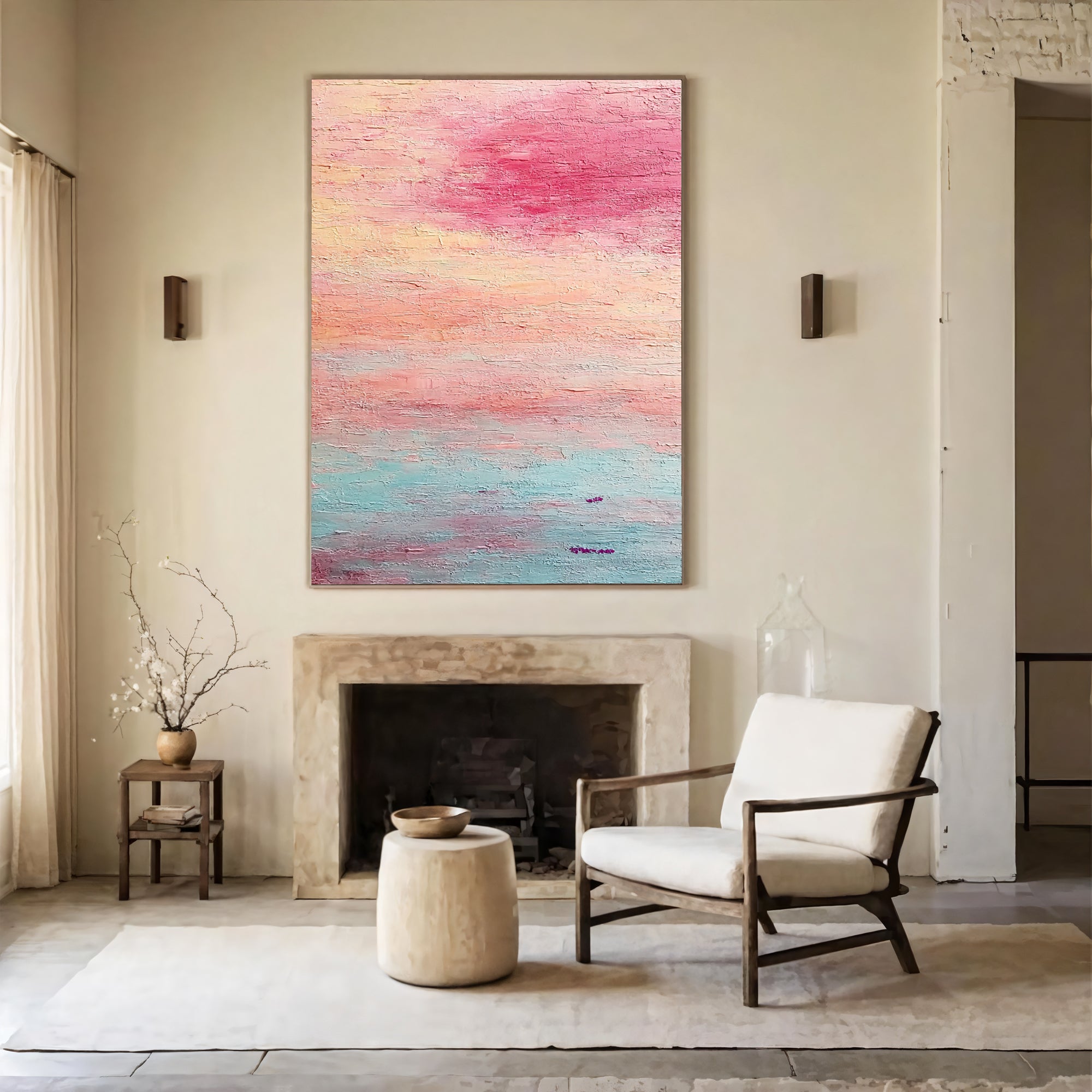 Textured Blush Glow | Sunset Hues