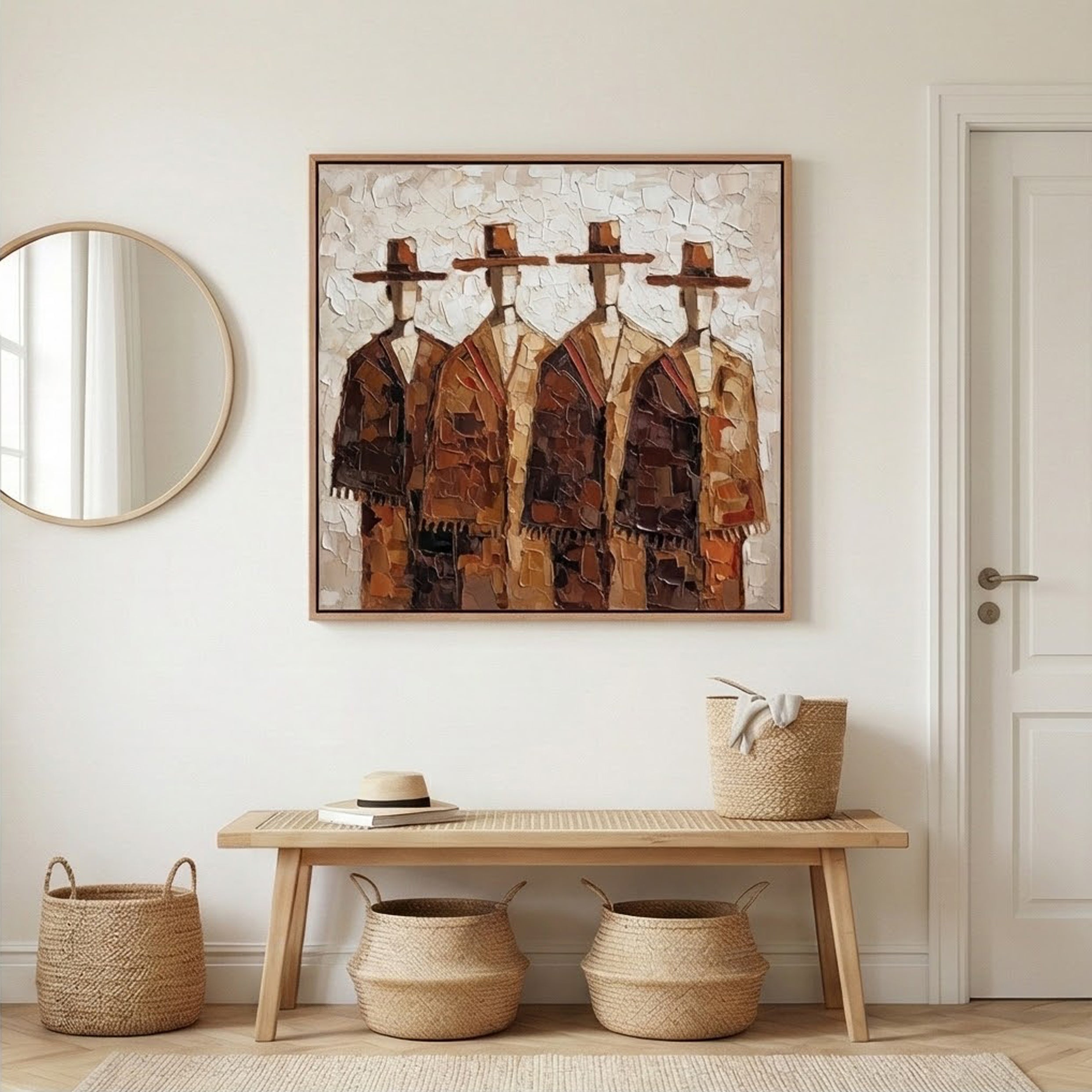 Textured Rustic Quartet | Hat Silhouettes