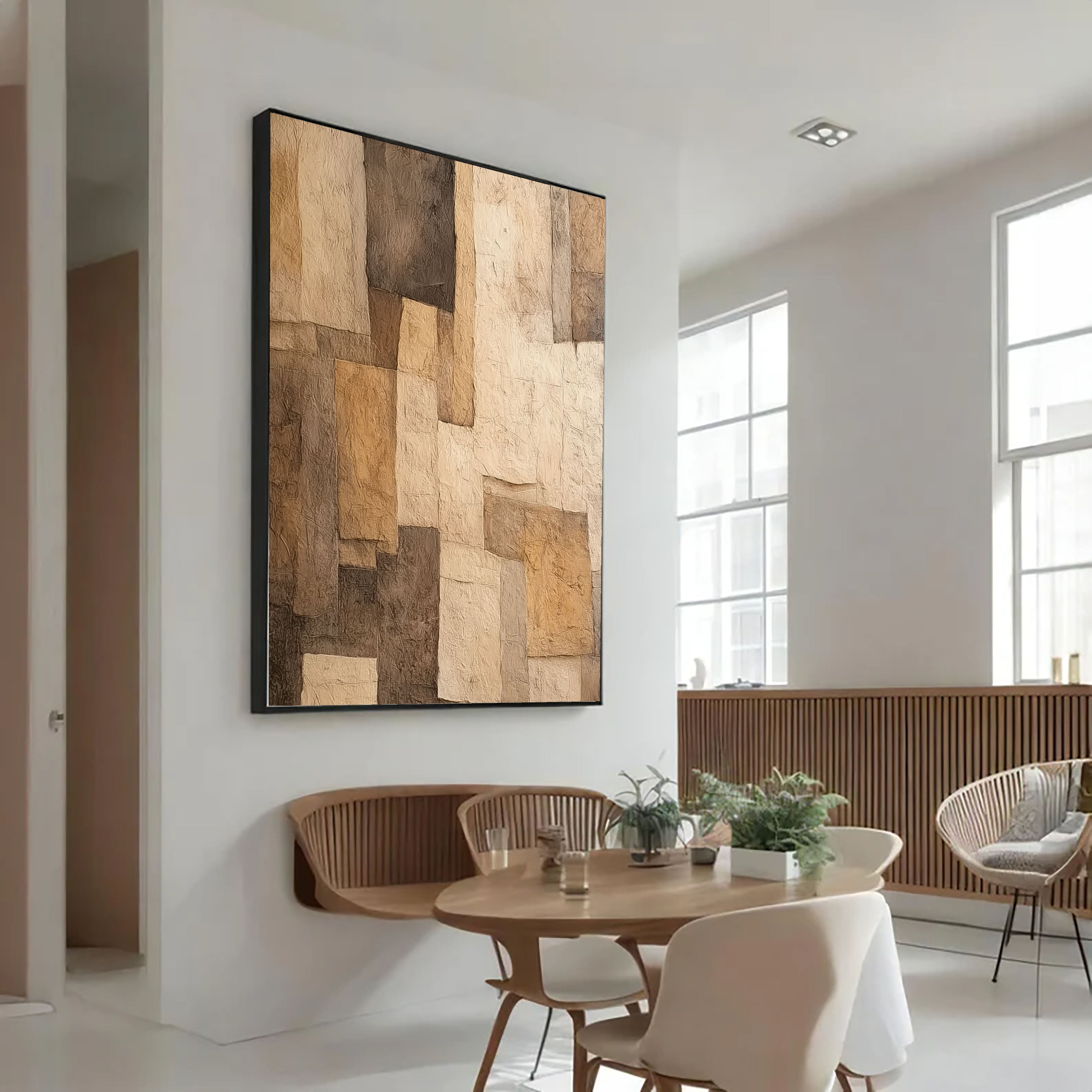 Textured Geometric Collage | Earth Tones