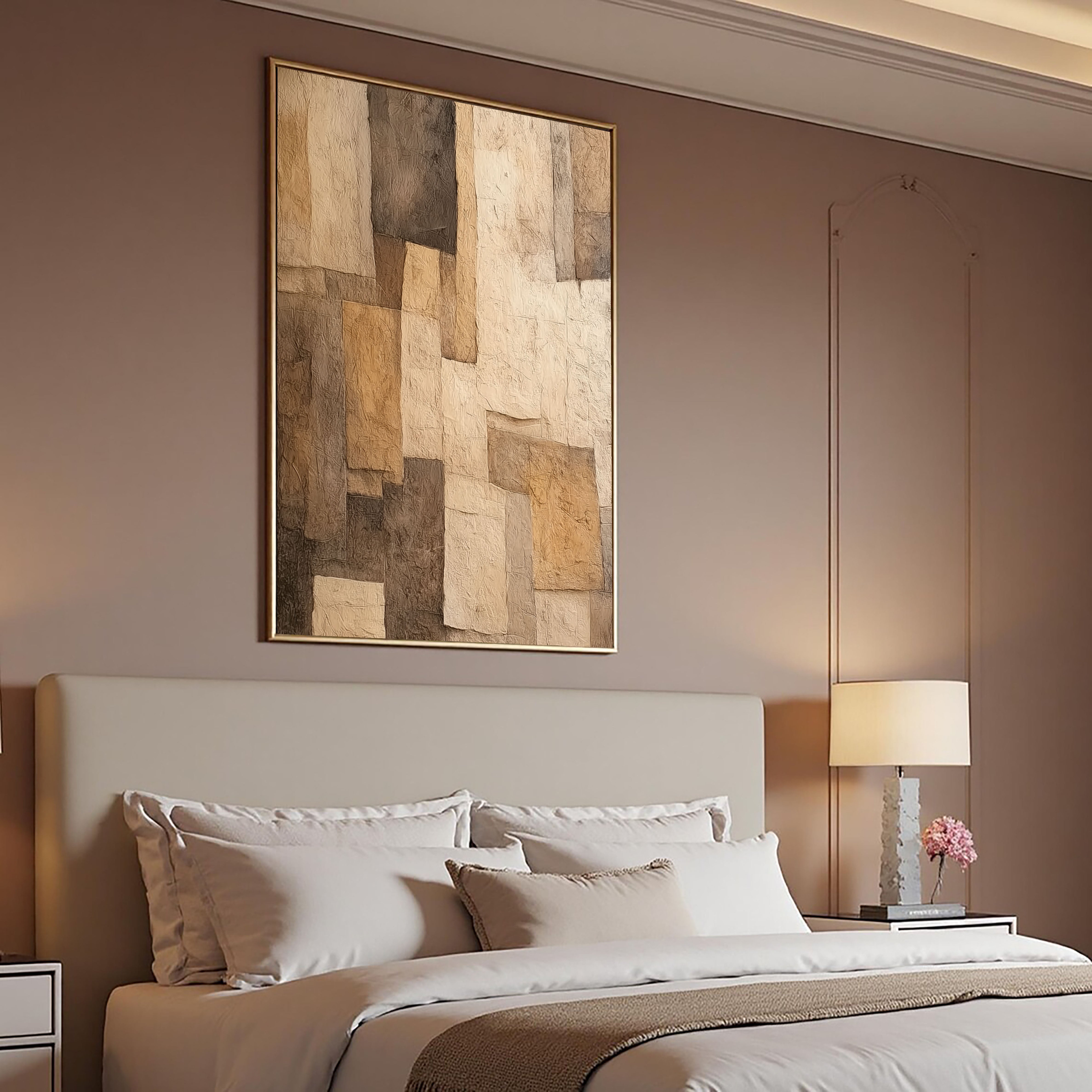 Textured Geometric Collage | Earth Tones