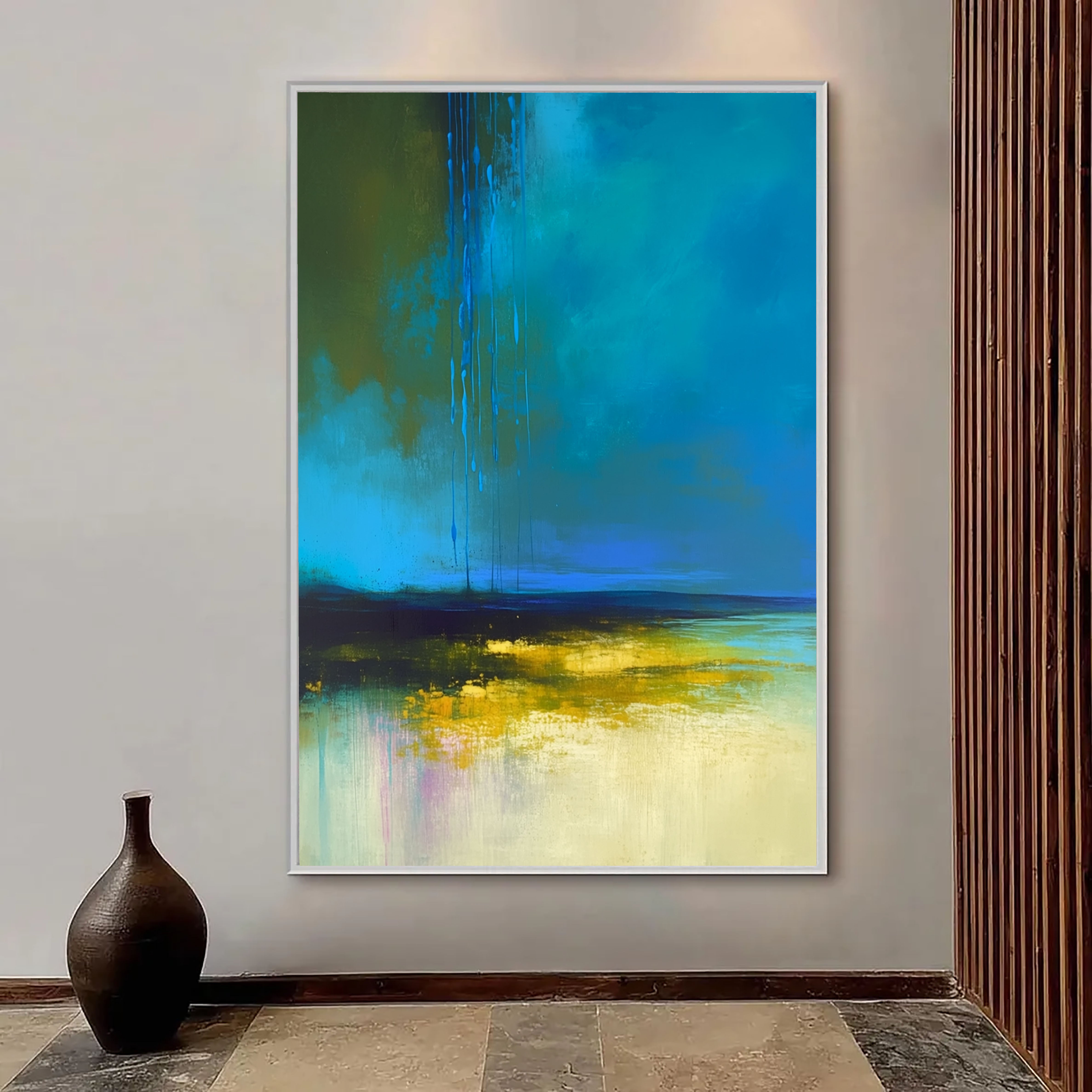 Textured Blue Abyss | Gold Cream