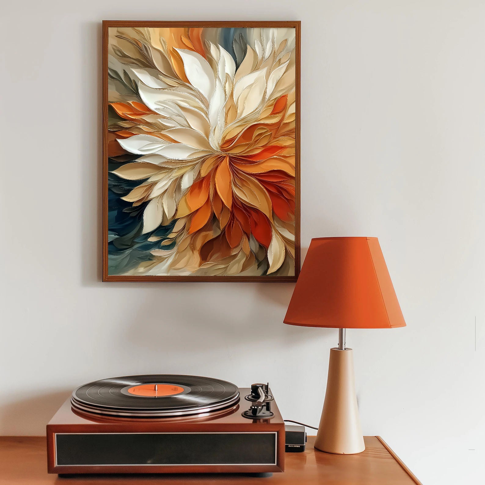 Textured Floral Burst | Warm Amber