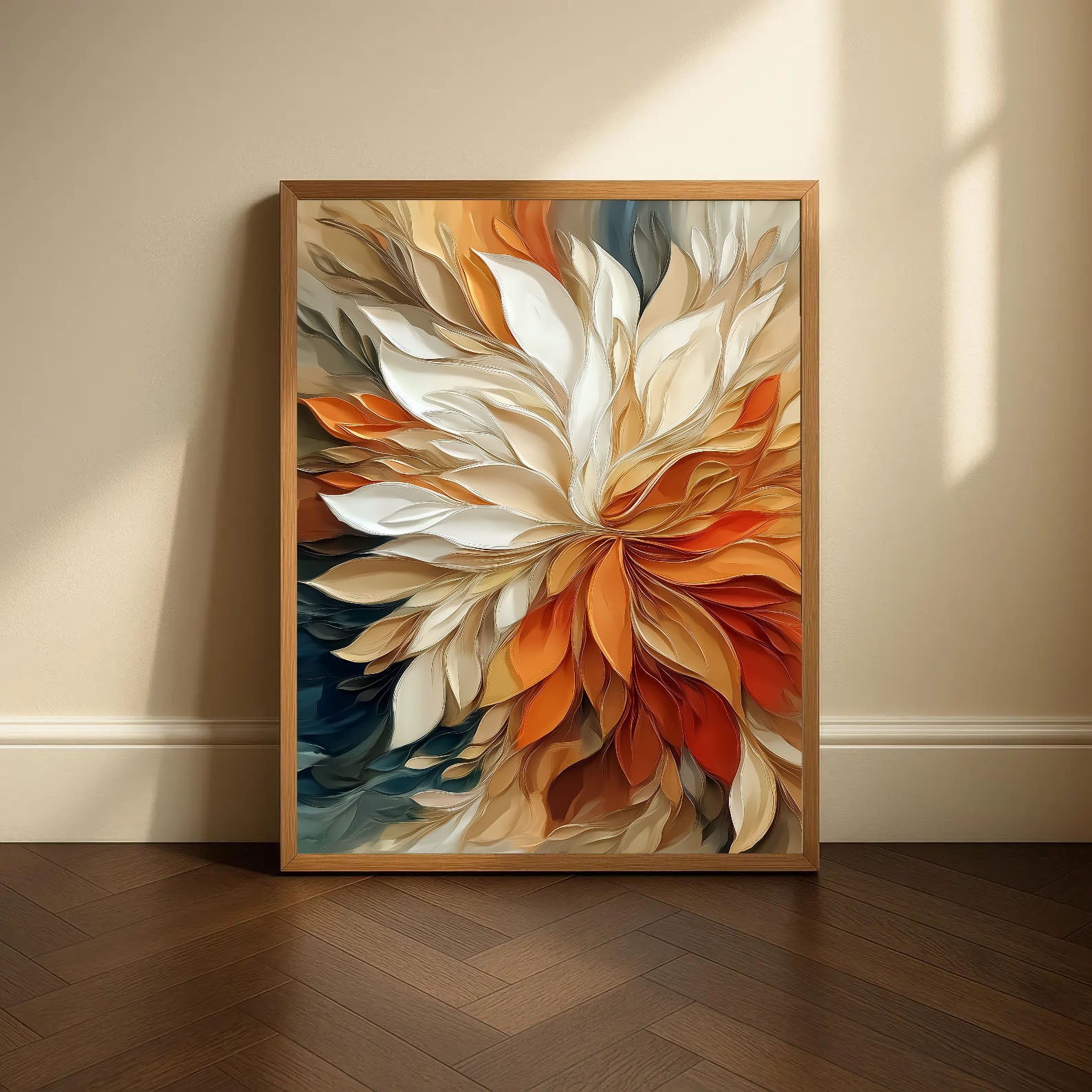 Textured Floral Burst | Warm Amber
