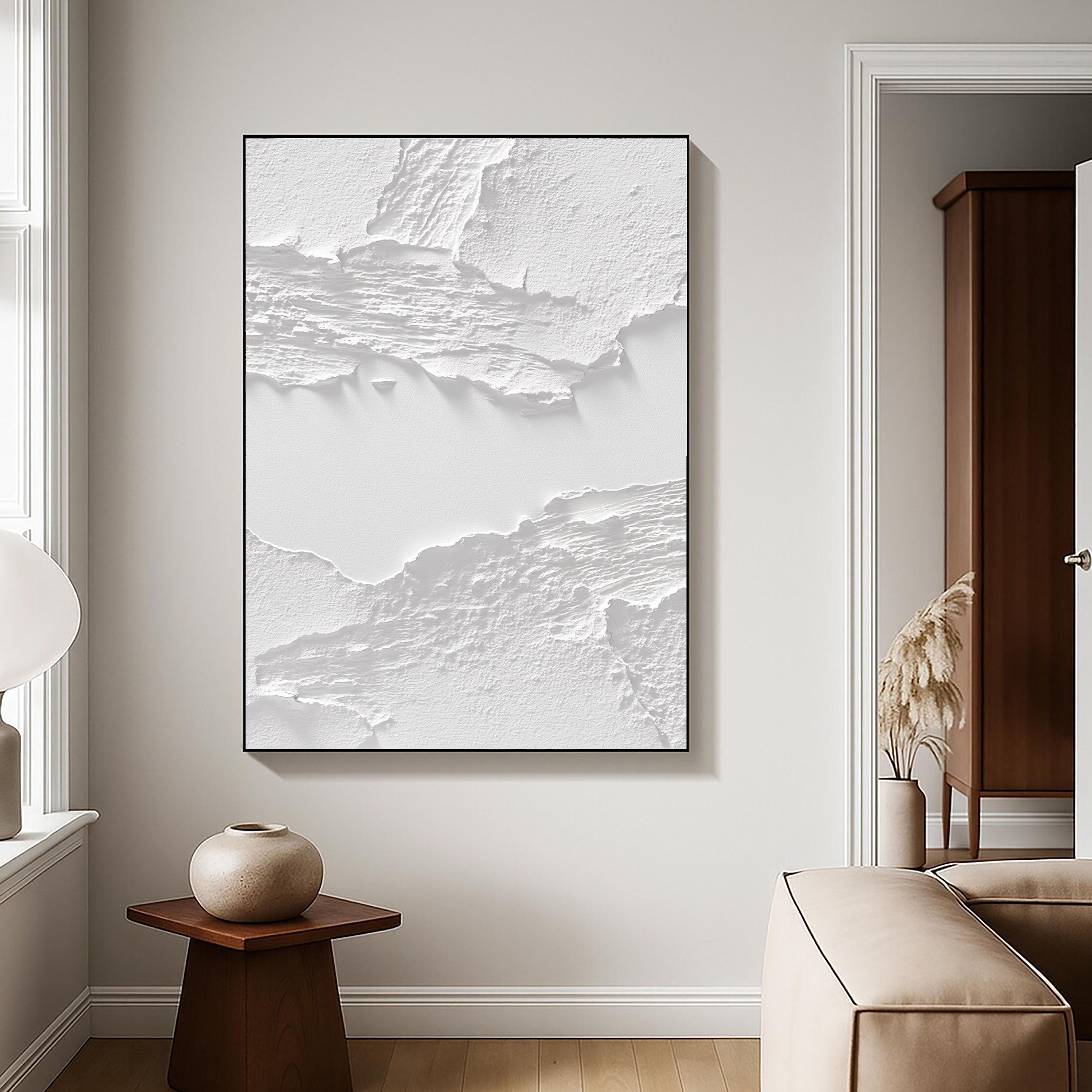 Textured Tonal Layers | Pure White