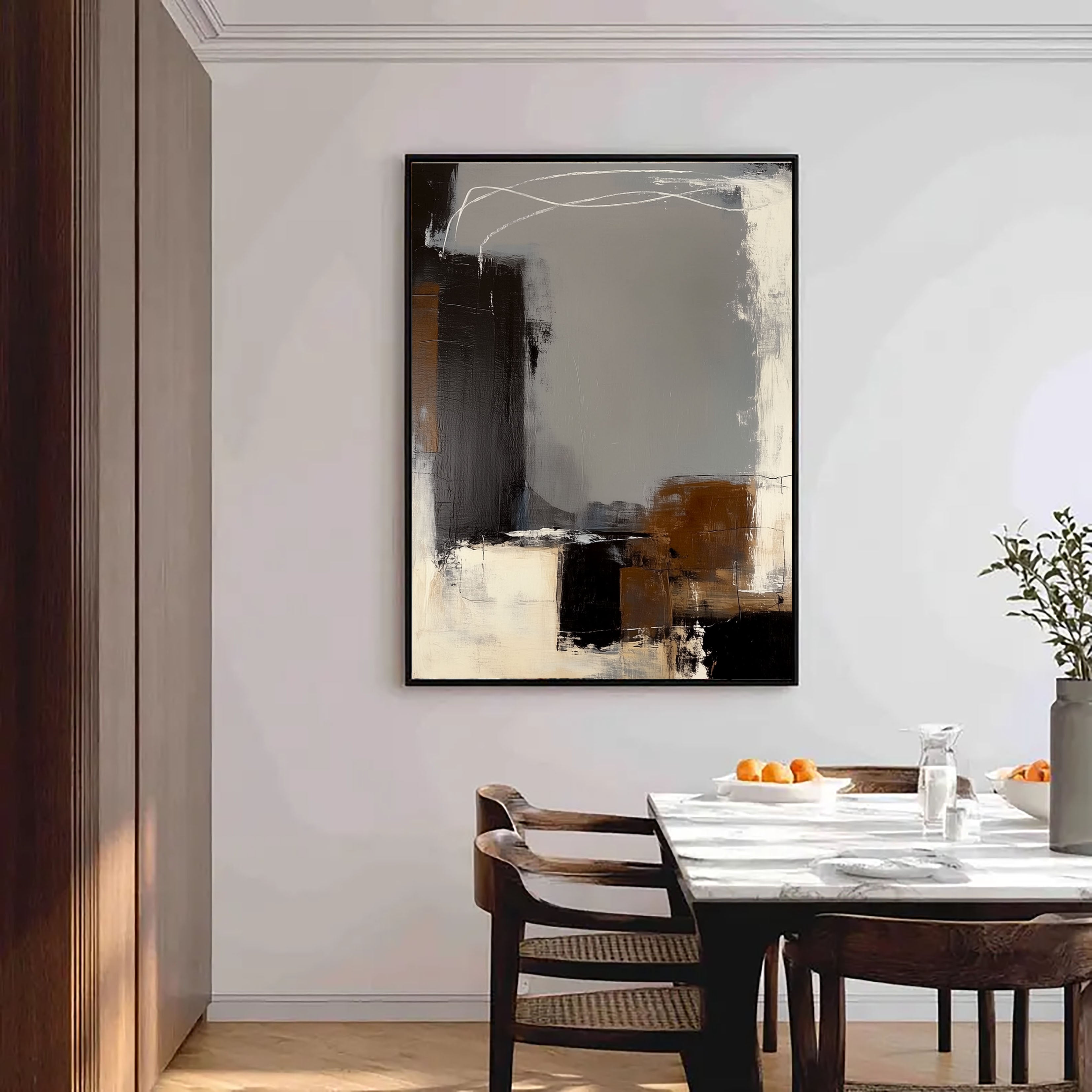 Textured Blocked Horizons | Grey Brown