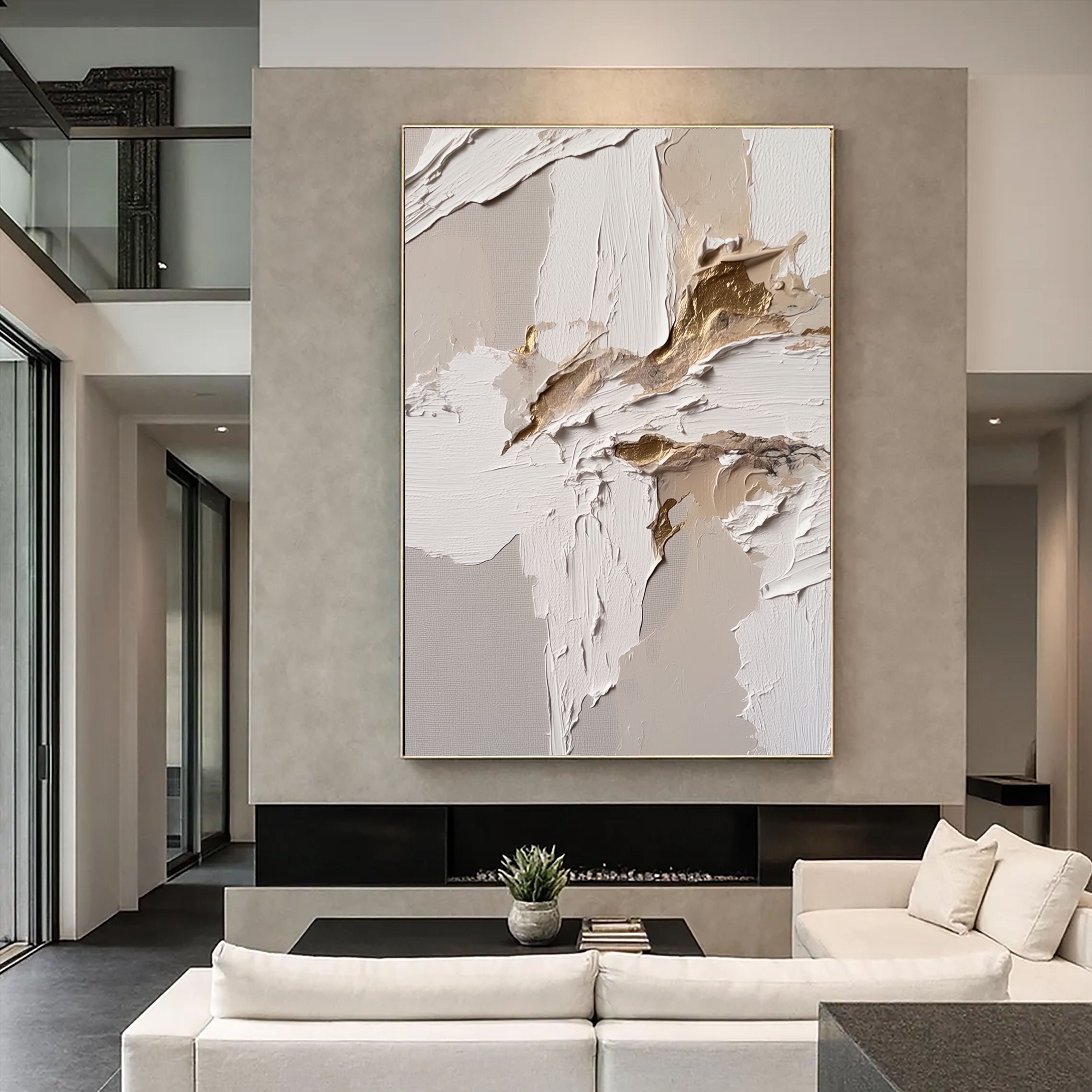 Textured Gilded Layers | White Gold