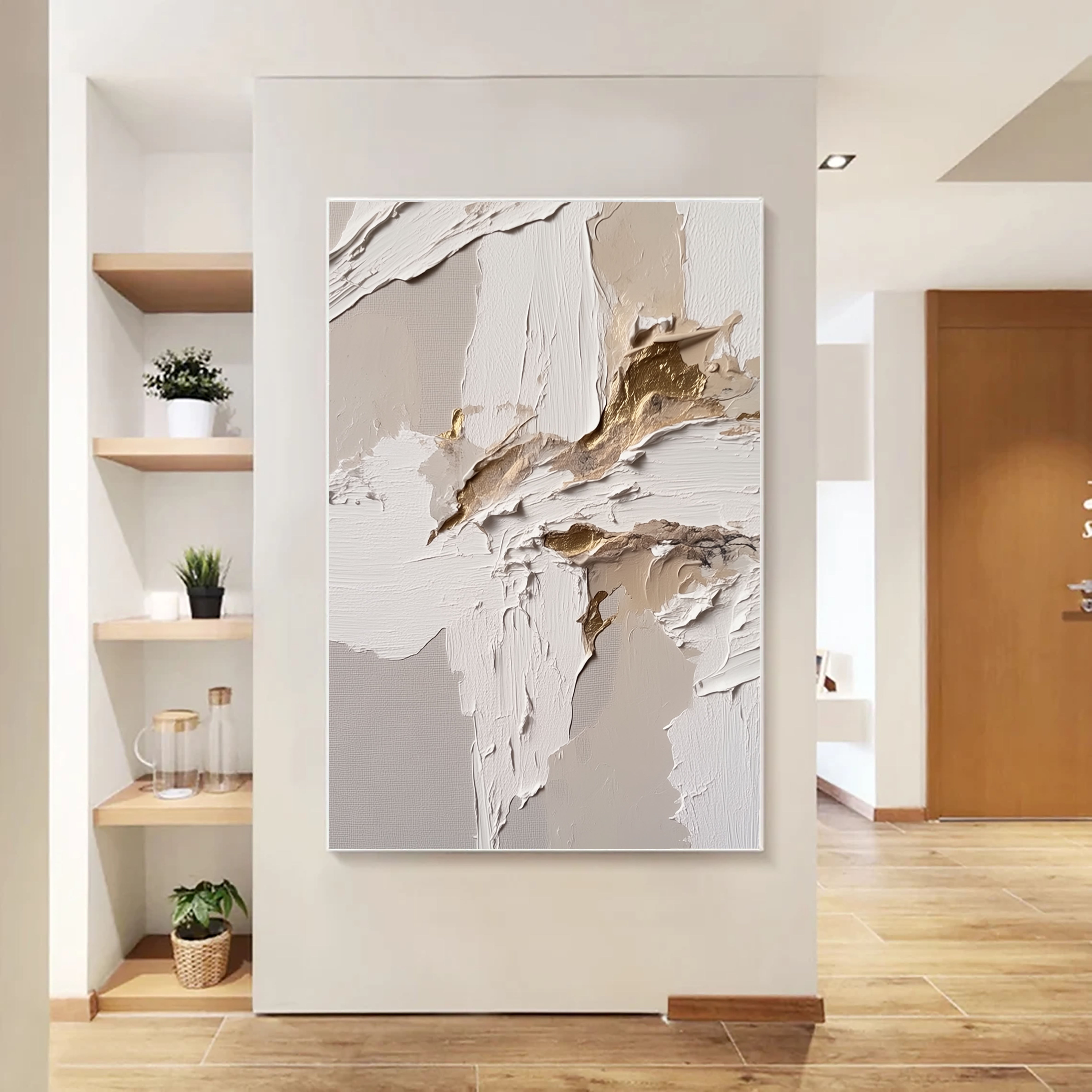 Textured Gilded Layers | White Gold