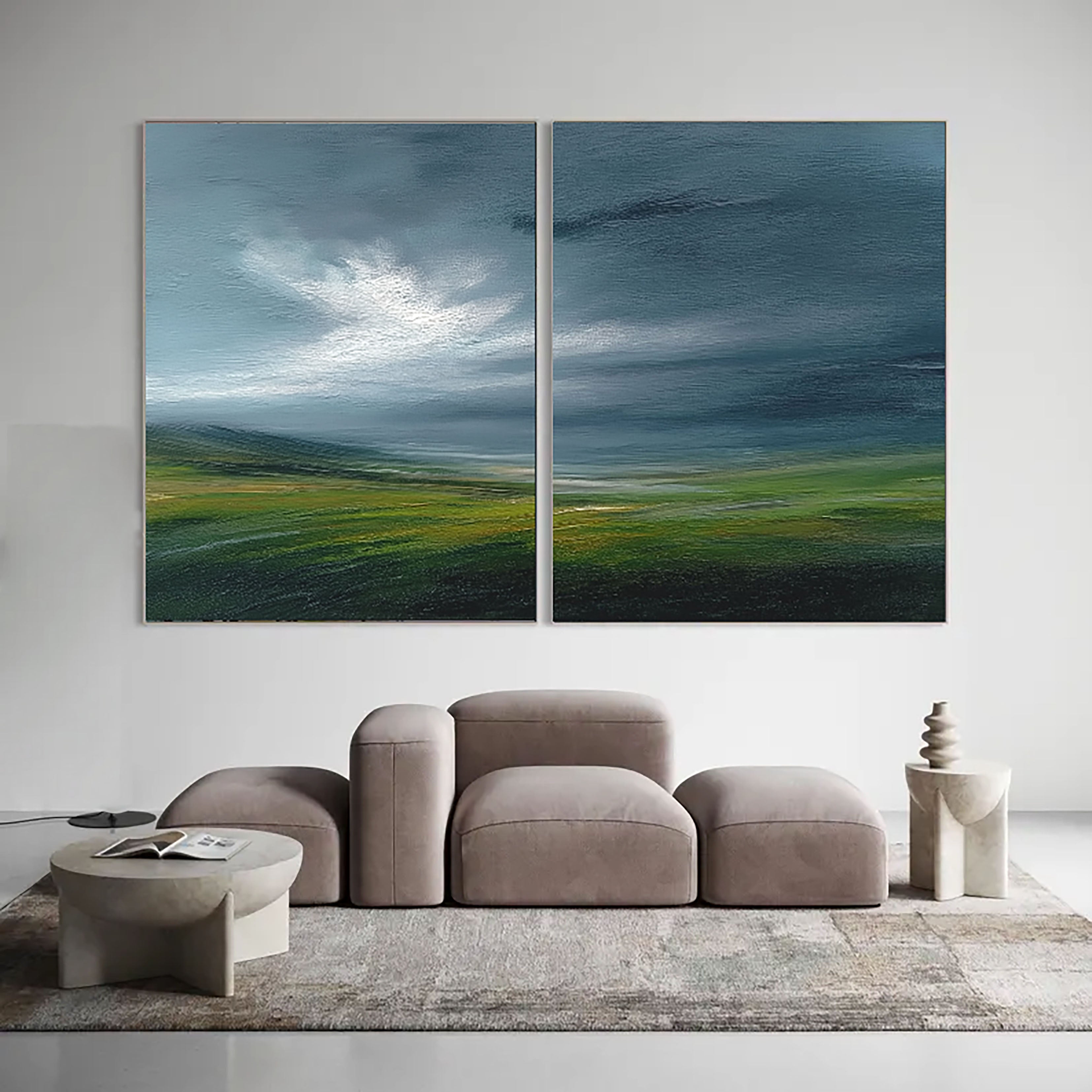 Textured Landscape Serenity | Green Hills