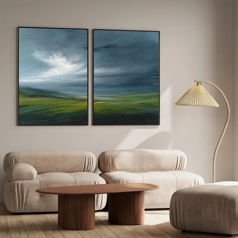 Textured Landscape Serenity | Green Hills