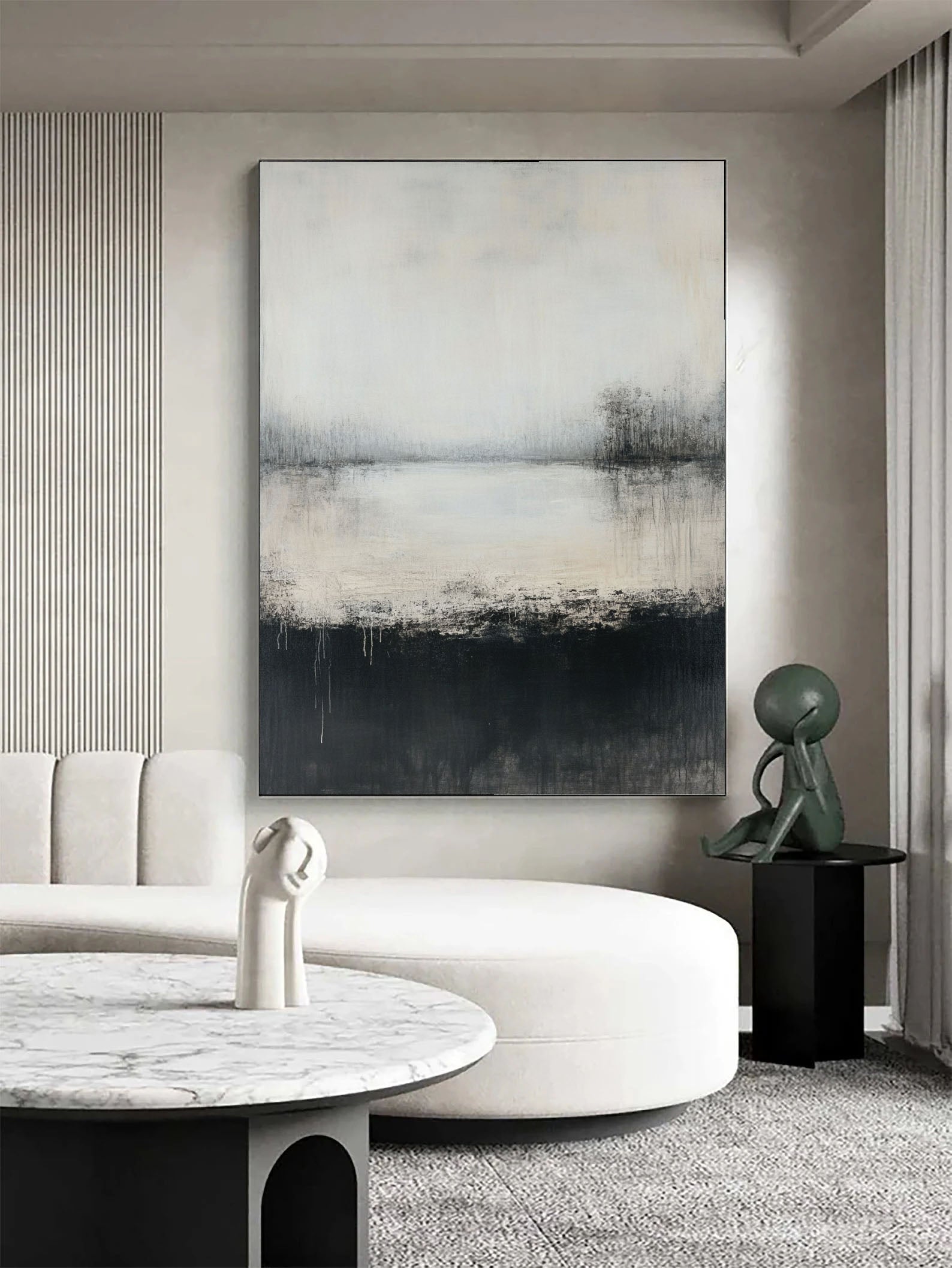 Hazy Monochrome Serenity | Misty Waters