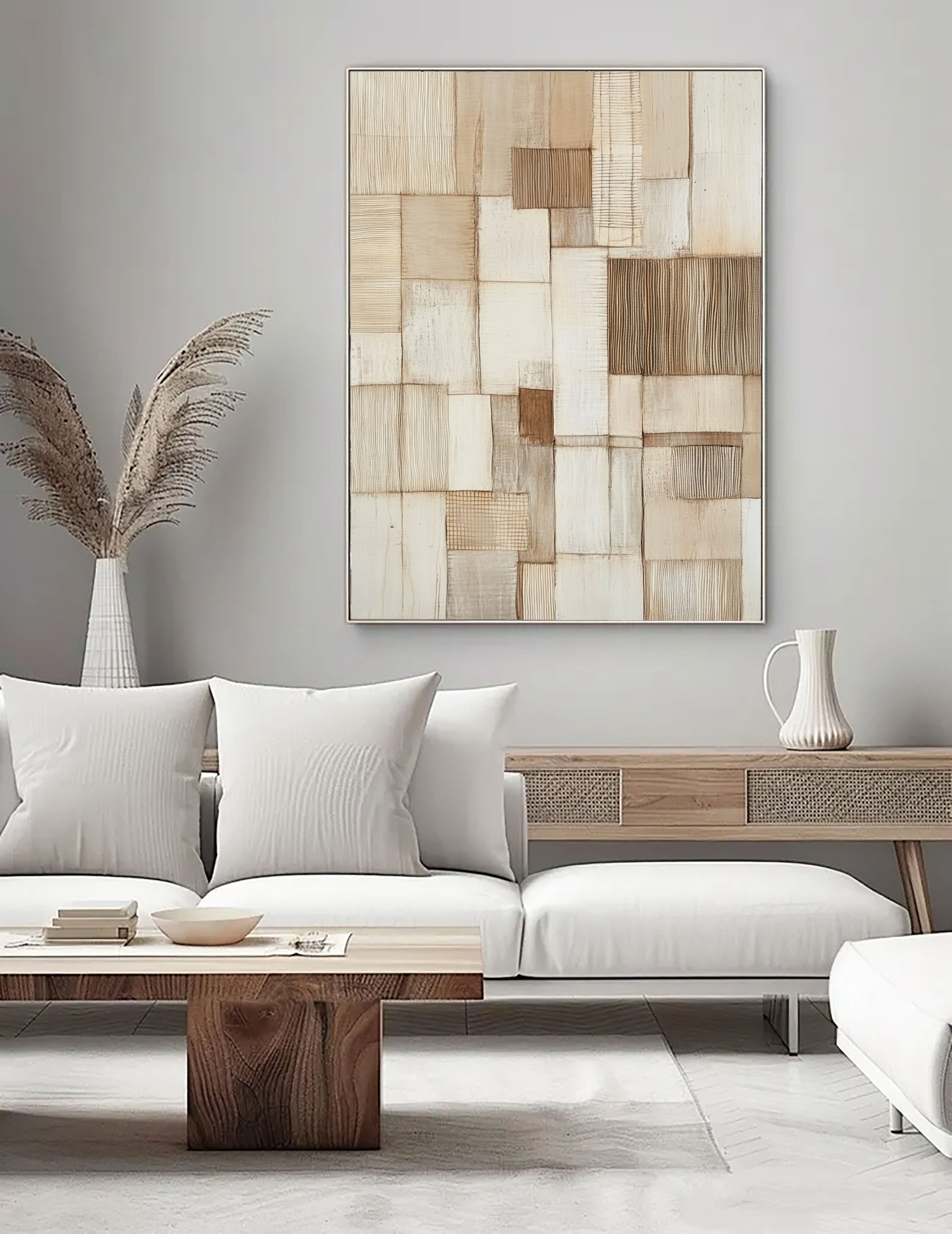 Textured Neutral Tapestry | Earthy Hues
