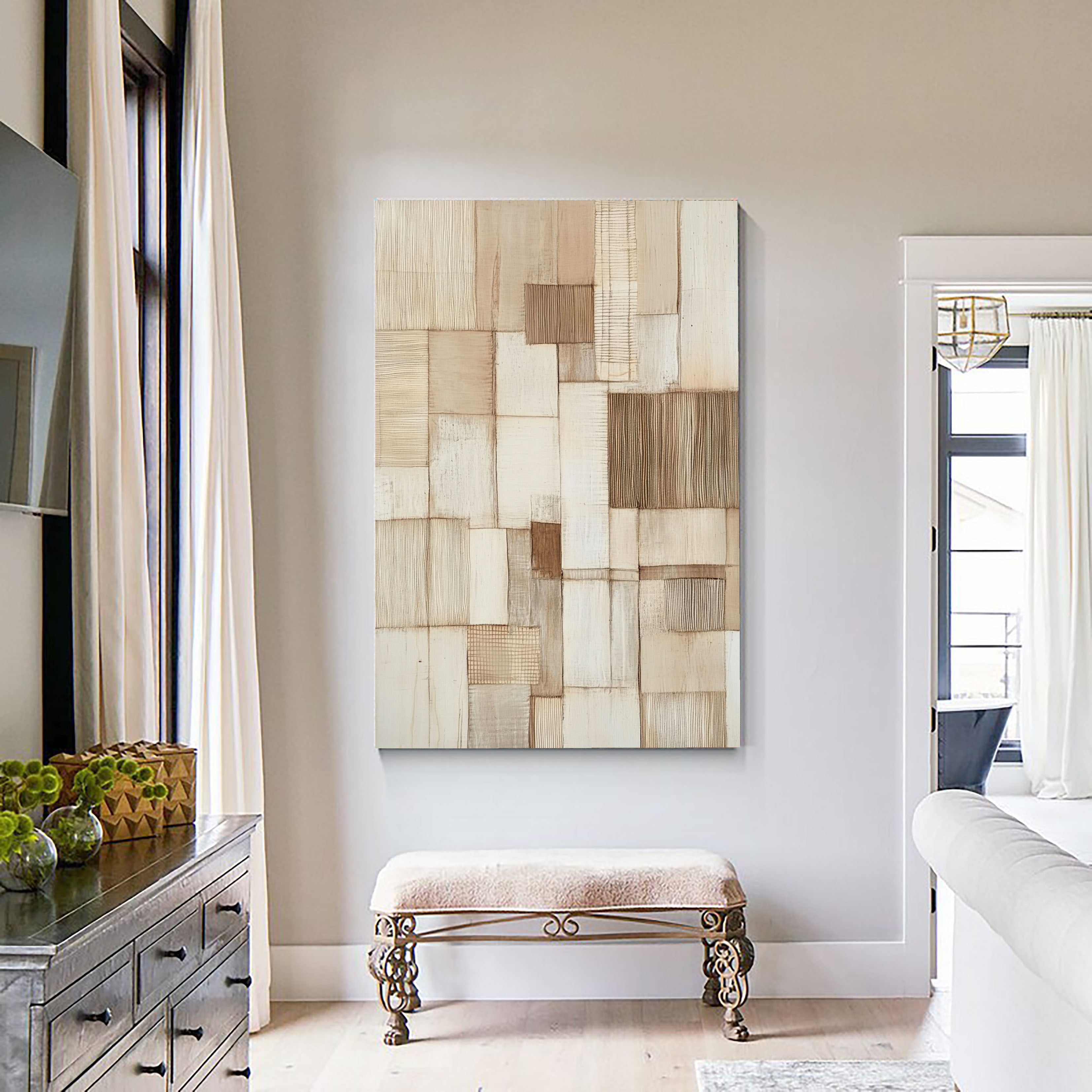 Textured Neutral Tapestry | Earthy Hues